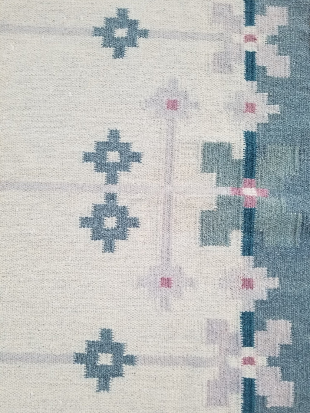 Vintage Traditional Handmade Scandinavian Flatweave Wool Kilim Rug 187x136cms