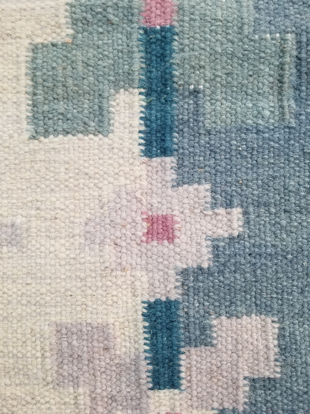 Vintage Traditional Handmade Scandinavian Flatweave Wool Kilim Rug 187x136cms