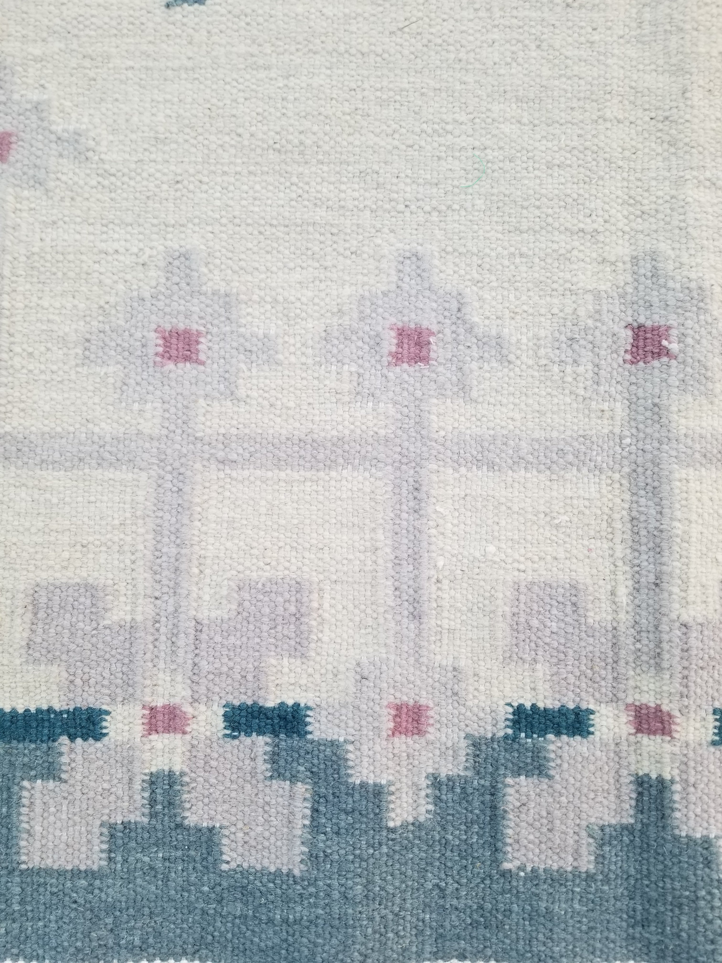 Vintage Traditional Handmade Scandinavian Flatweave Wool Kilim Rug 187x136cms