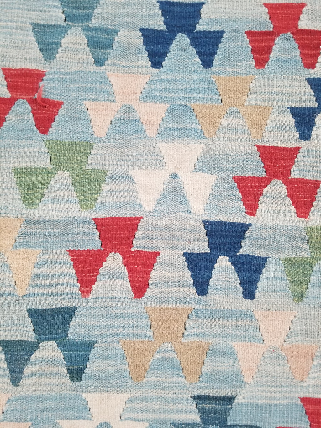 Vintage Handmade Scandinavian-Inspired Flatweave Wool Kilim Rug 103x69cms