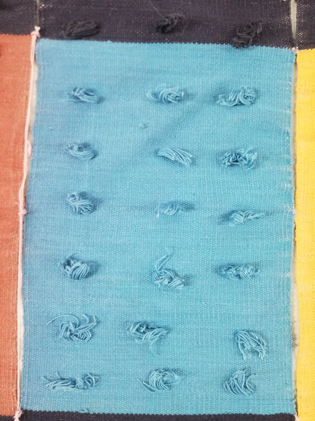 Vintage African Handwoven Striped Wool Textile Throw 202x125cm
