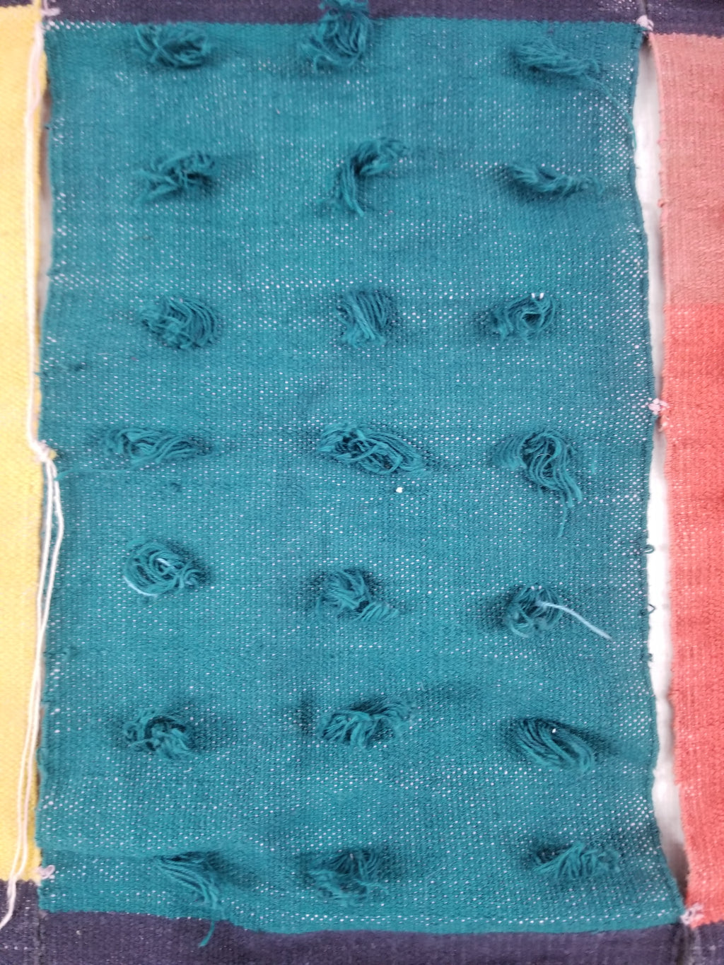 Vintage African Handwoven Striped Wool Textile Throw 202x125cm