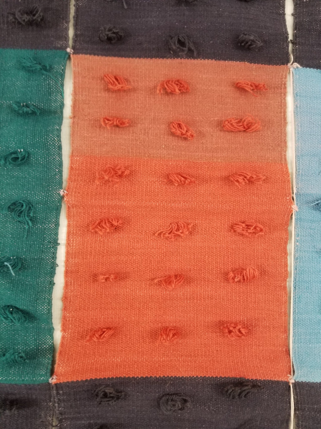 Vintage African Handwoven Striped Wool Textile Throw 202x125cm