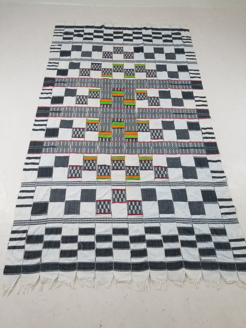 Vintage African Handwoven Ceremonial Cloth - Mali Textile 265x150cm