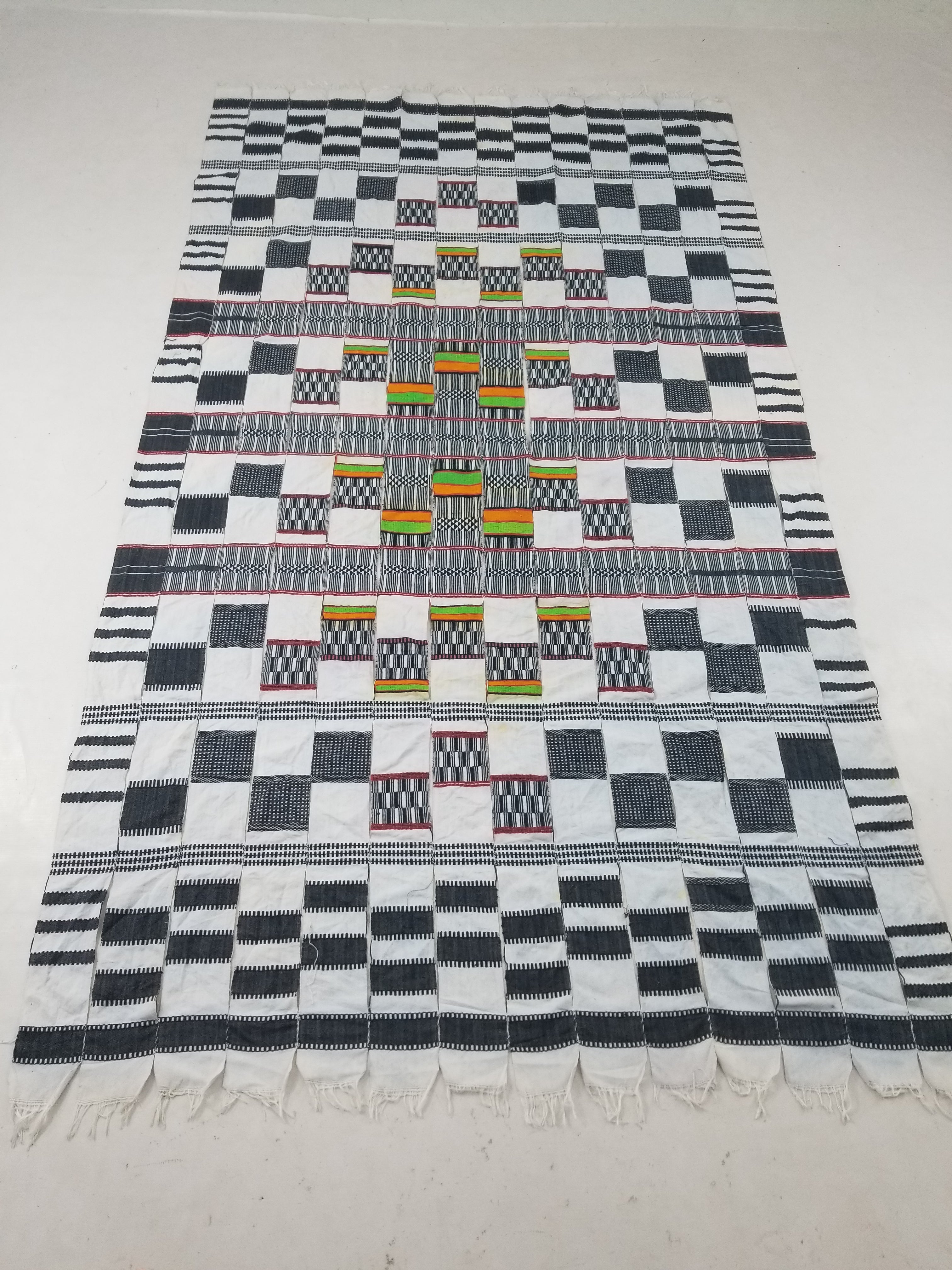 Vintage African Handwoven Ceremonial Cloth - Mali Textile 265x150cm
