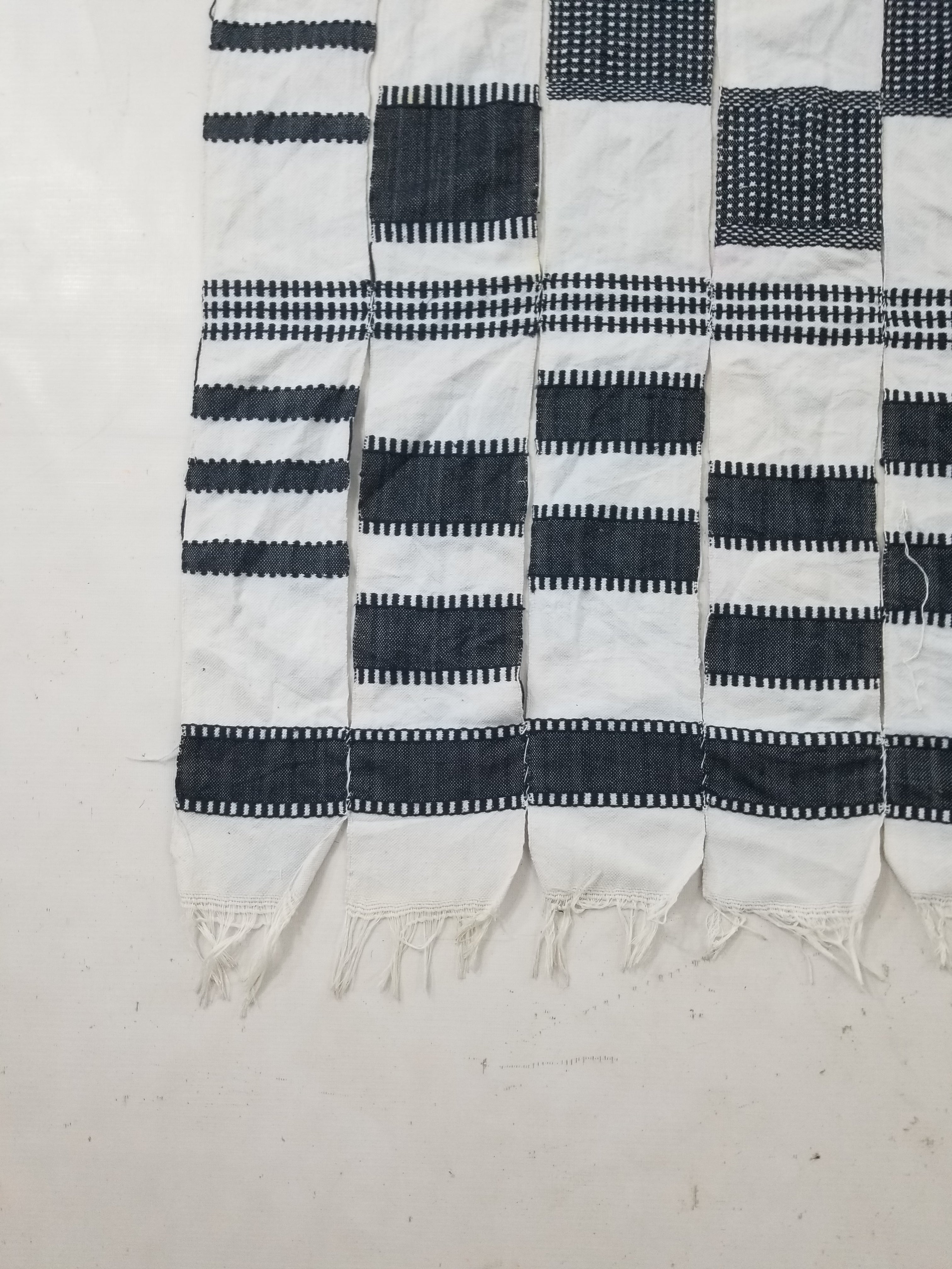Vintage African Handwoven Ceremonial Cloth - Mali Textile 265x150cm