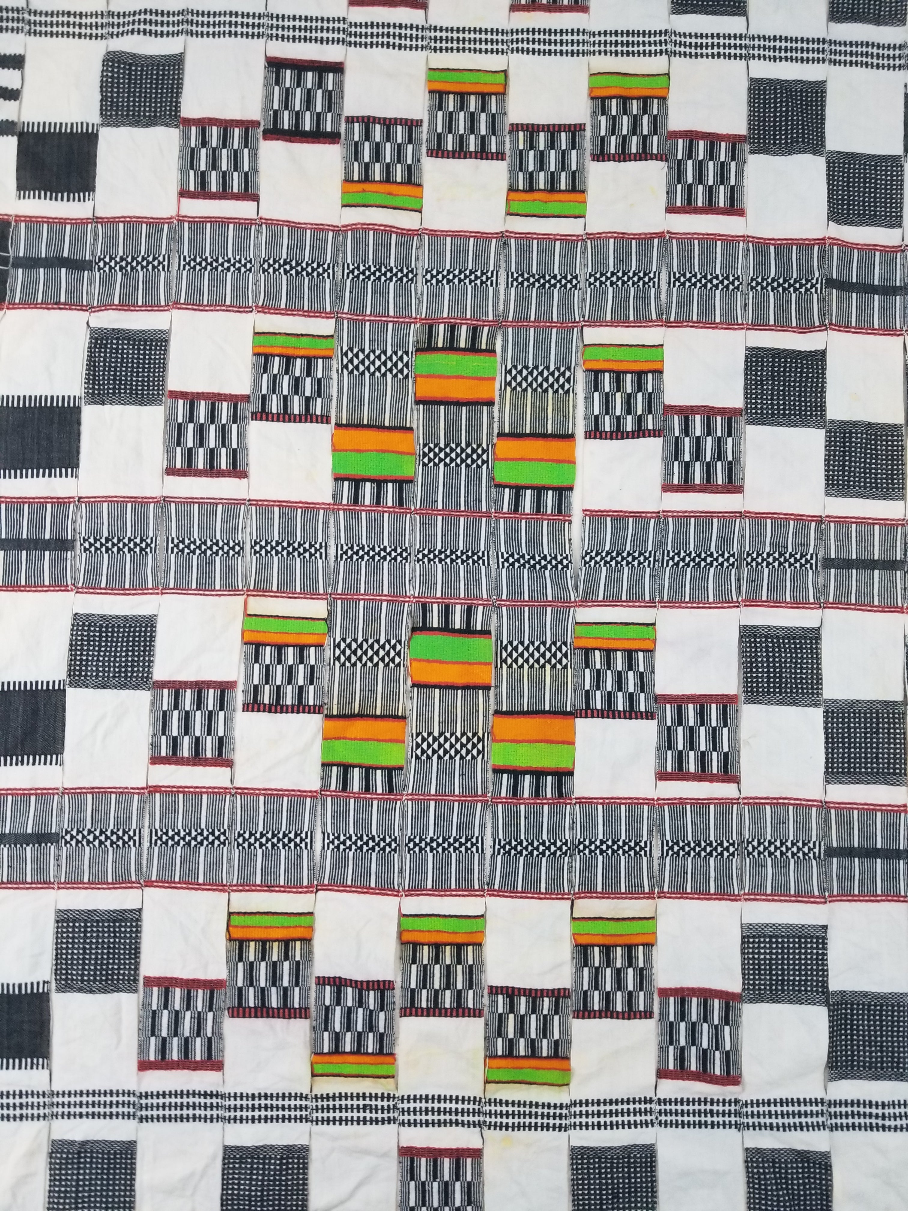 Vintage African Handwoven Ceremonial Cloth - Mali Textile 265x150cm