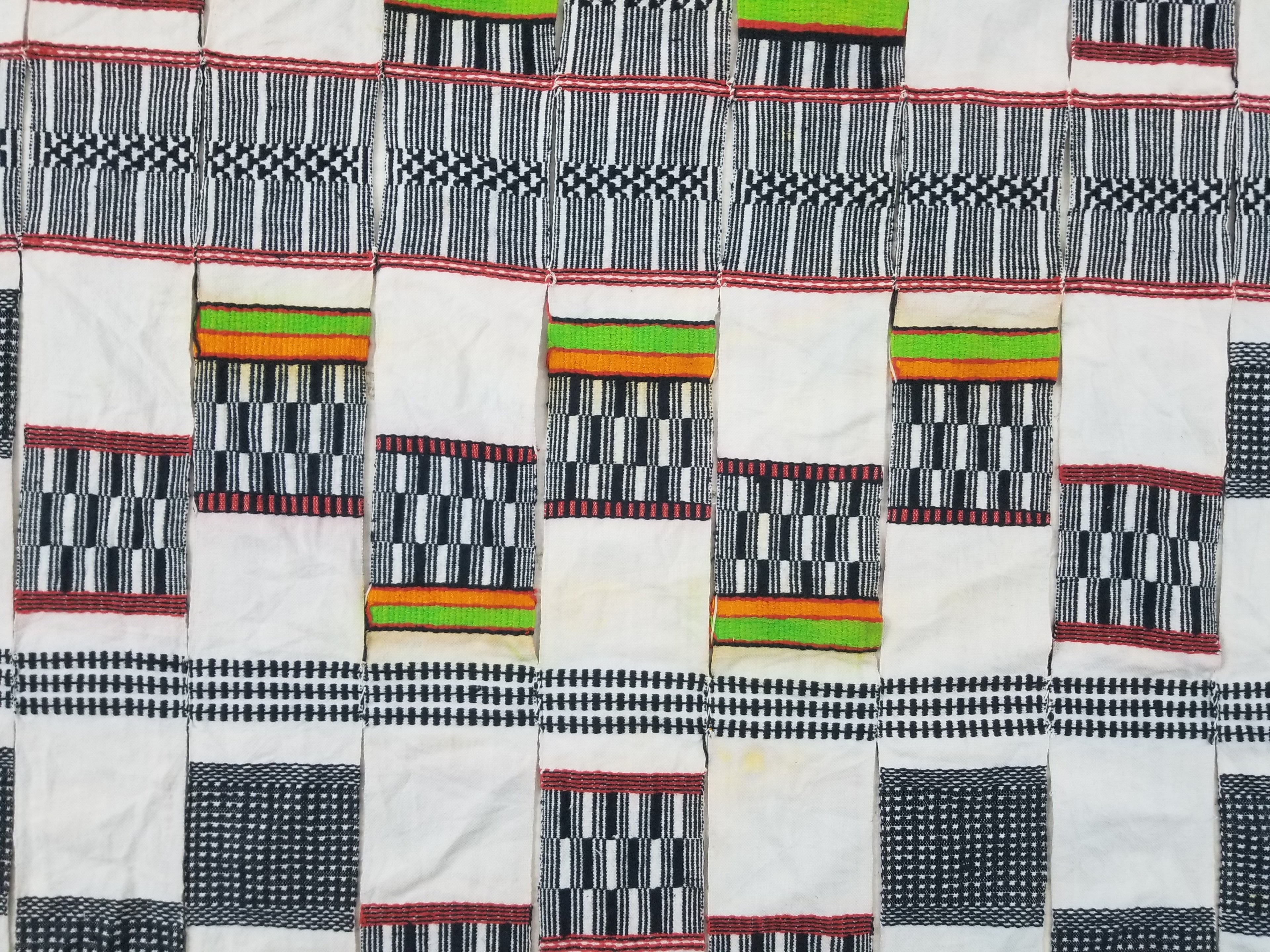 Vintage African Handwoven Ceremonial Cloth - Mali Textile 265x150cm