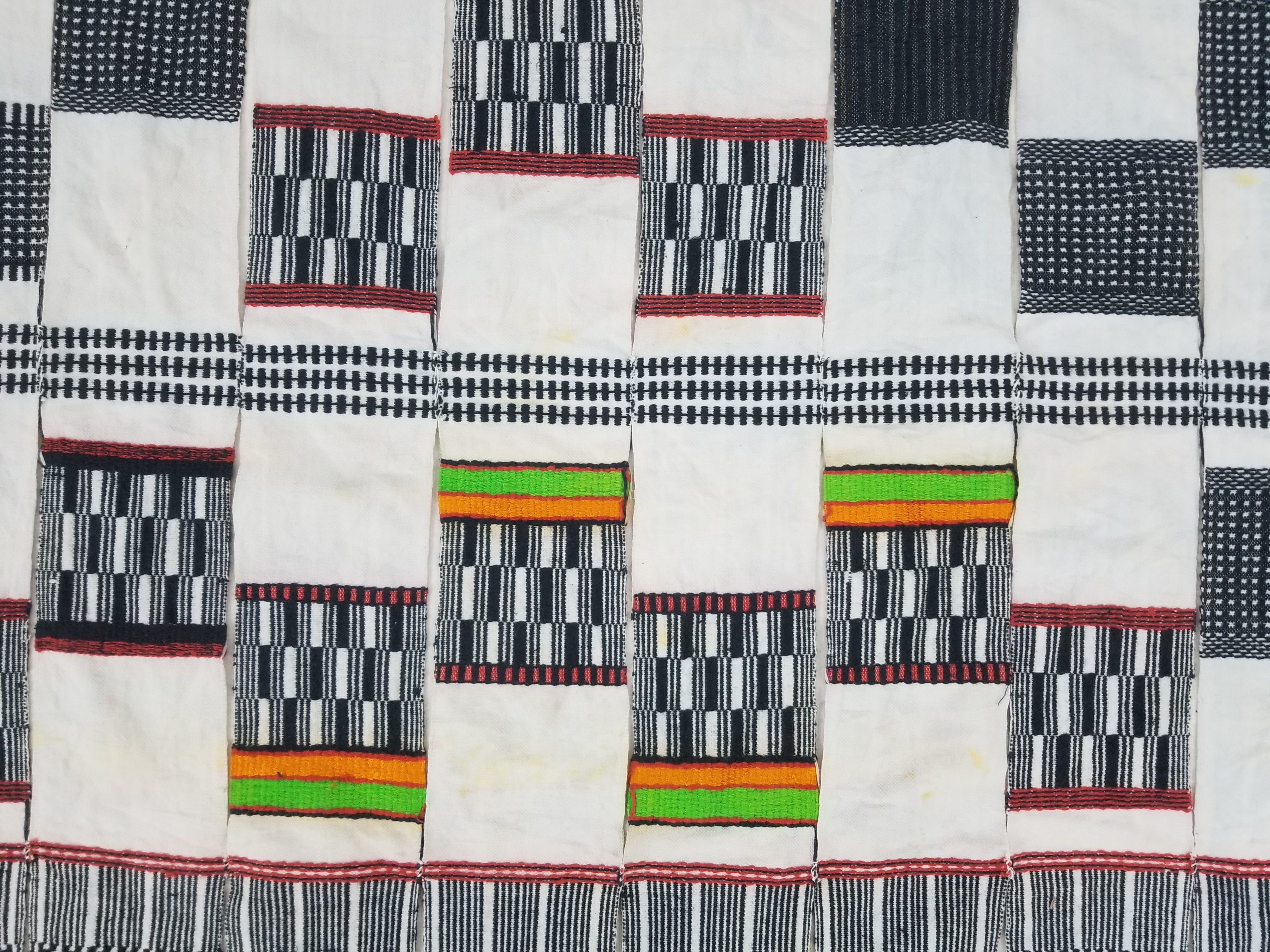 Vintage African Handwoven Ceremonial Cloth - Mali Textile 265x150cm