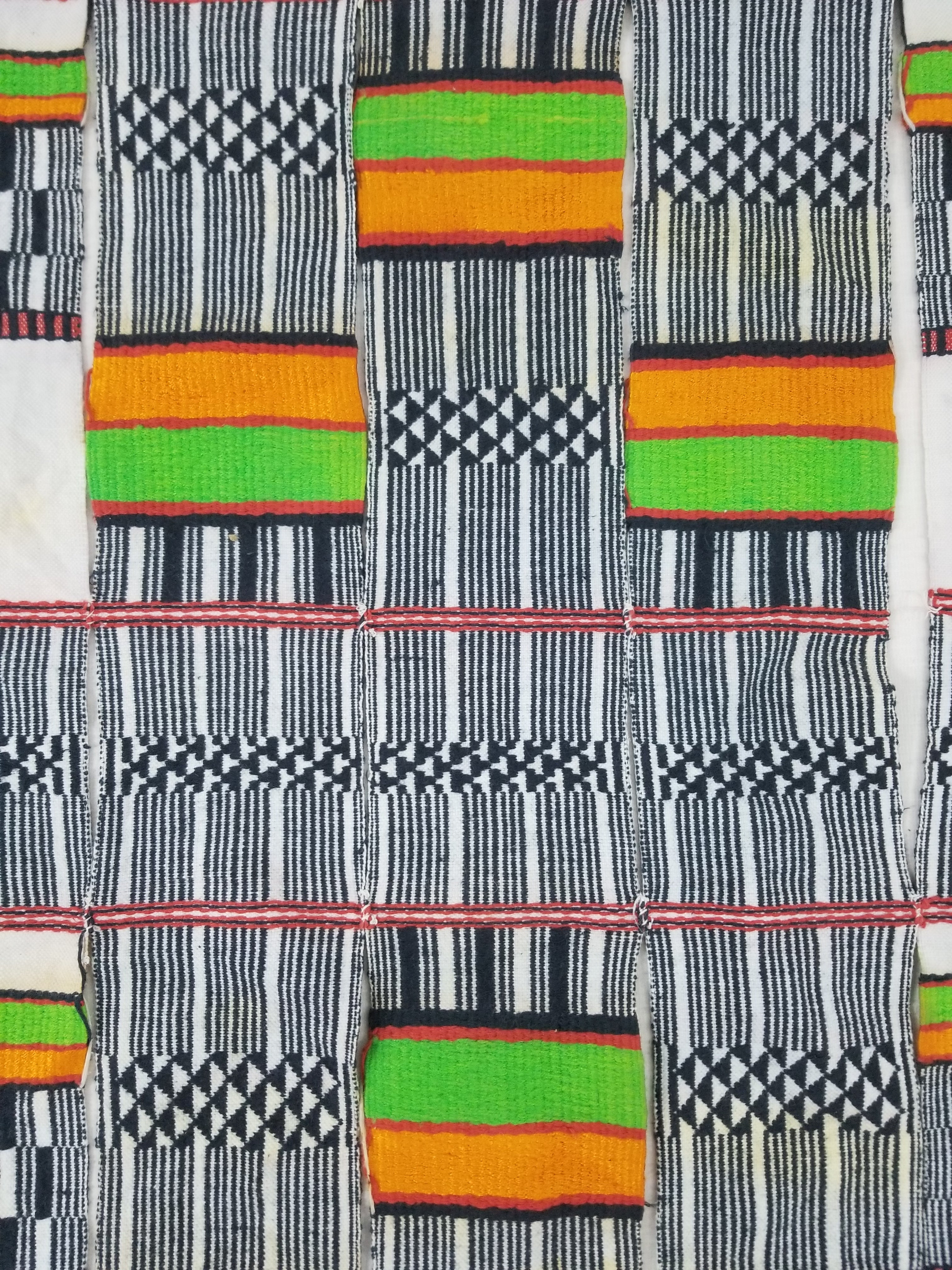 Vintage African Handwoven Ceremonial Cloth - Mali Textile 265x150cm