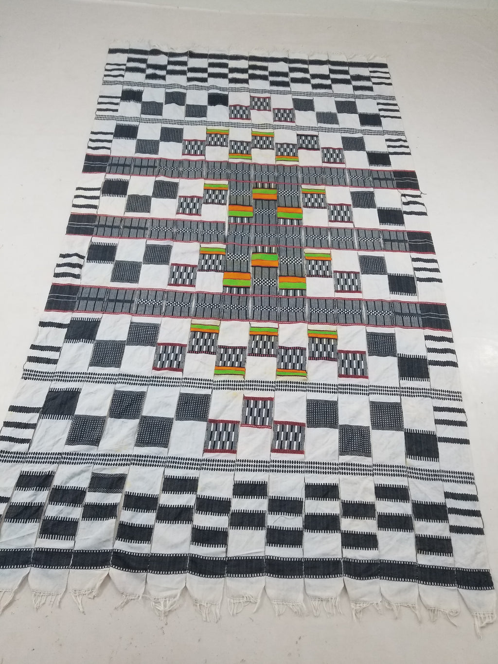 Vintage African Handwoven Ceremonial Cloth - Mali Textile 265x150cm