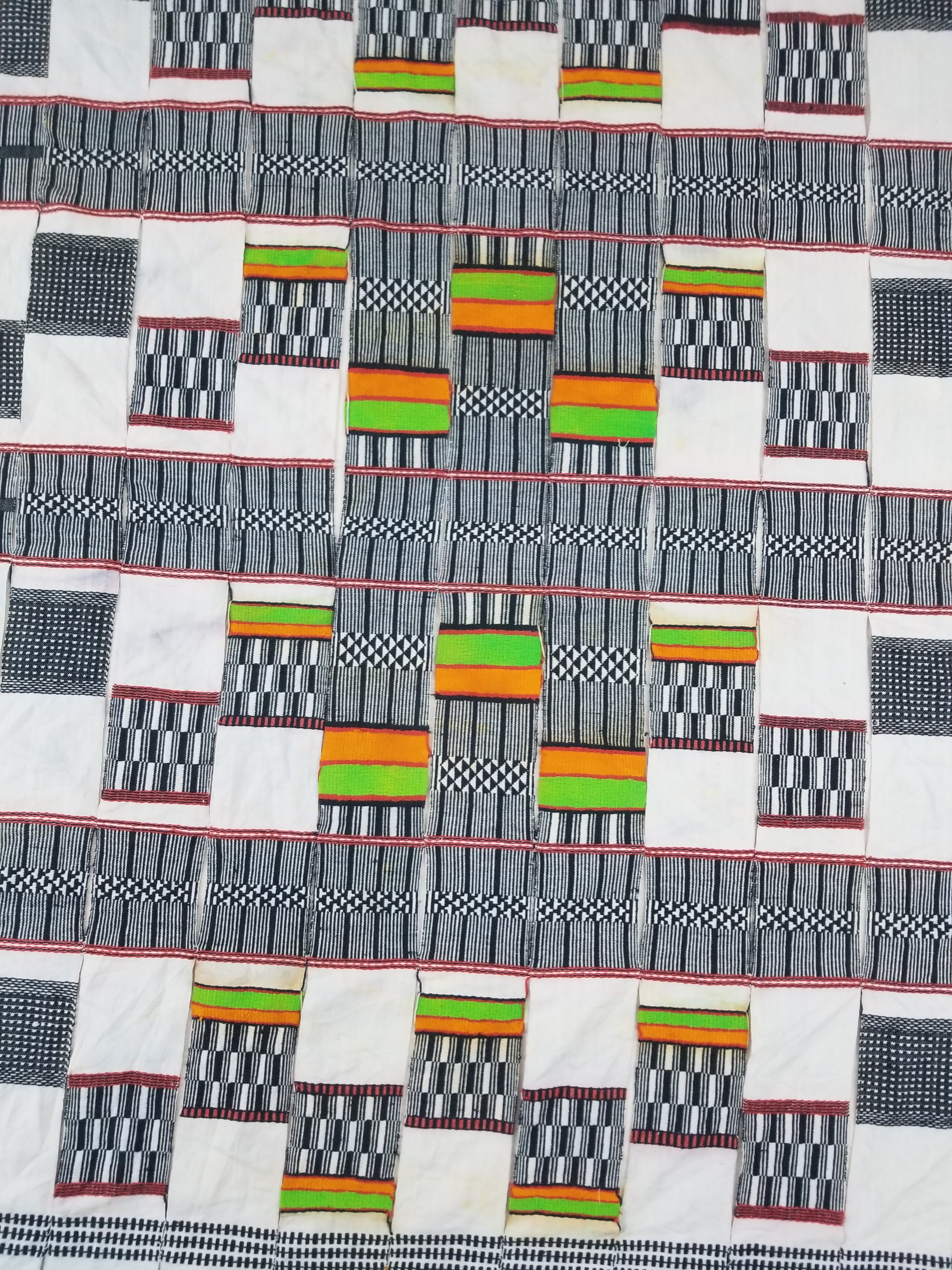 Vintage African Handwoven Ceremonial Cloth - Mali Textile 265x150cm