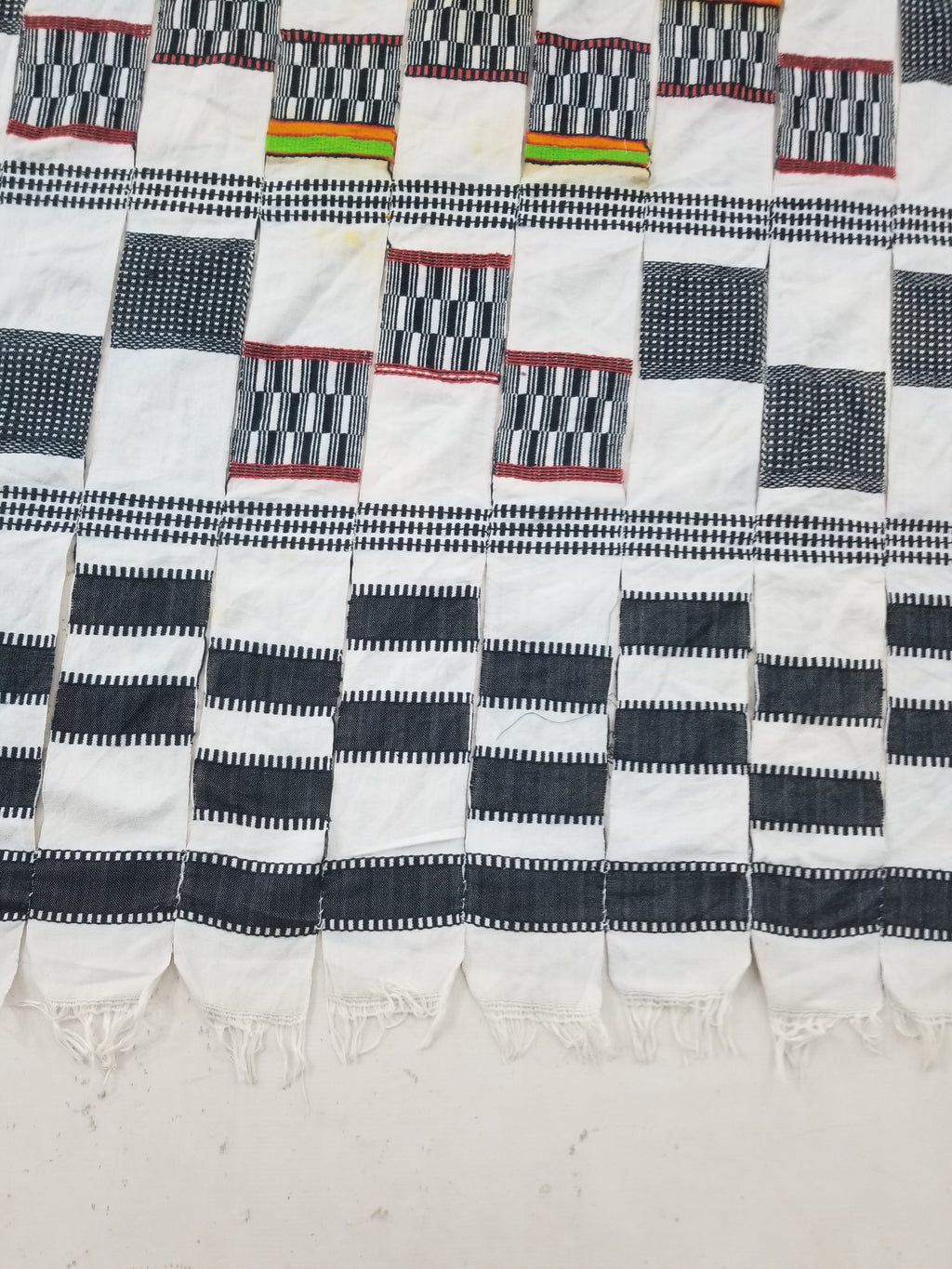 Vintage African Handwoven Ceremonial Cloth - Mali Textile 265x150cm