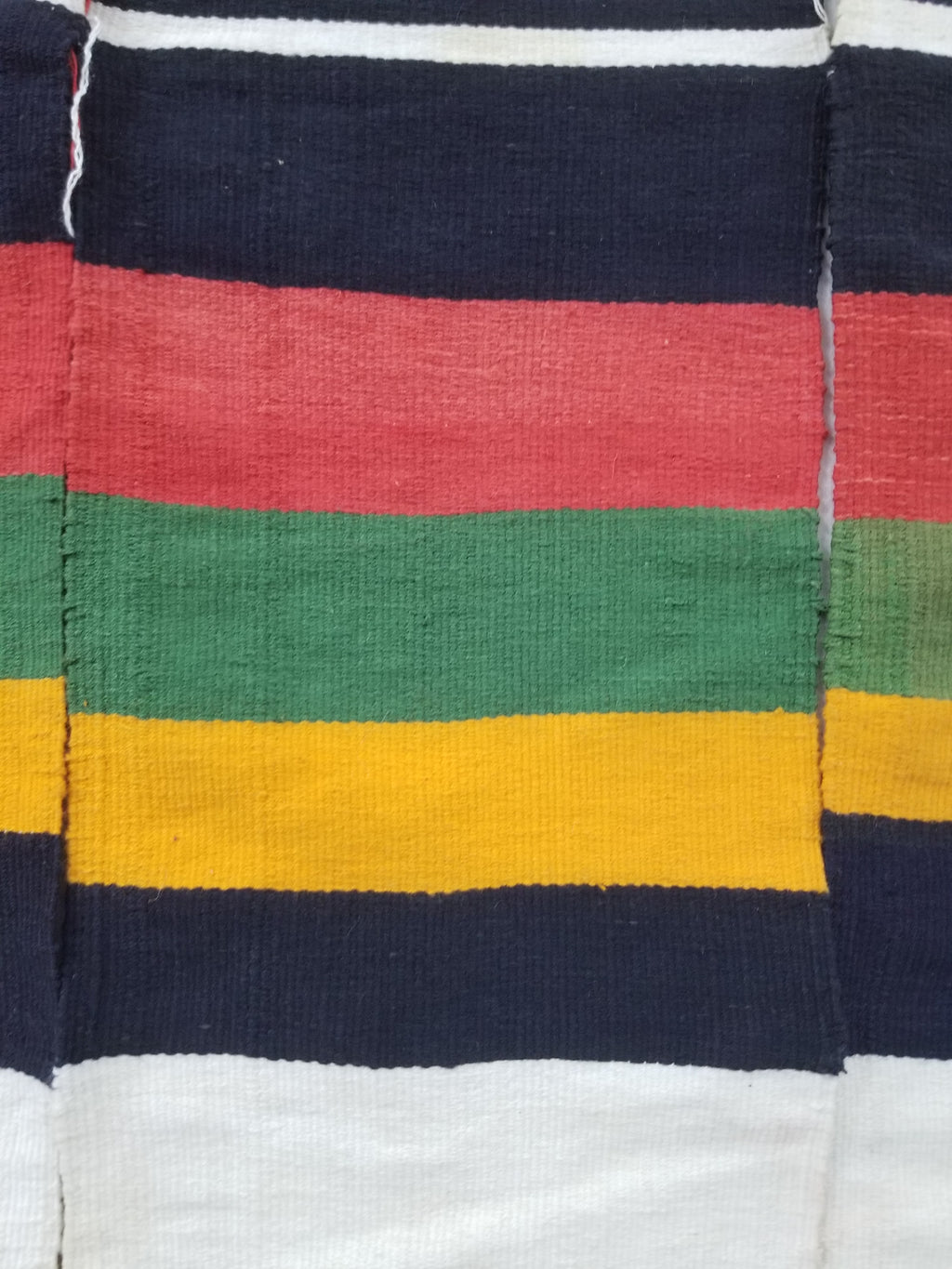Vintage African Handwoven Striped Textile Throw - Niger Textile Art 236x130cm