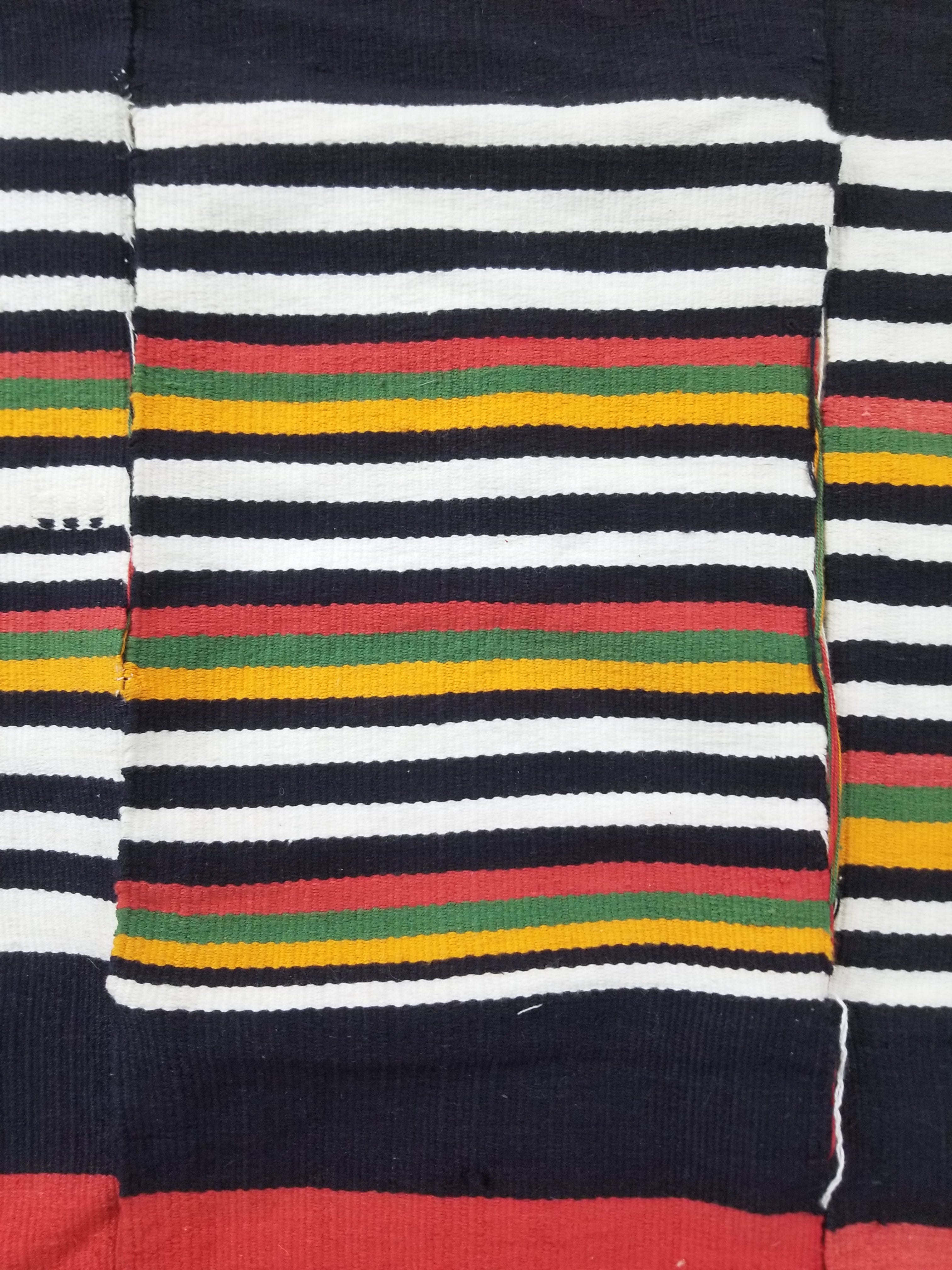 Vintage African Handwoven Striped Textile Throw - Niger Textile Art 236x130cm