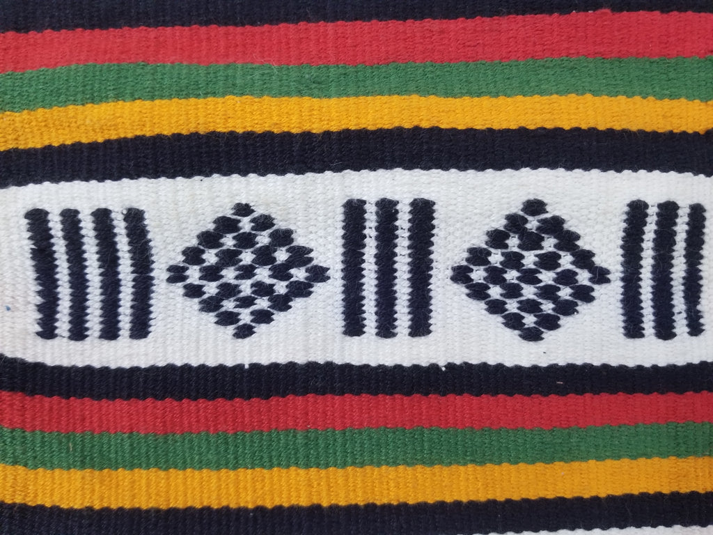 Vintage African Handwoven Striped Textile Throw - Niger Textile Art 236x130cm