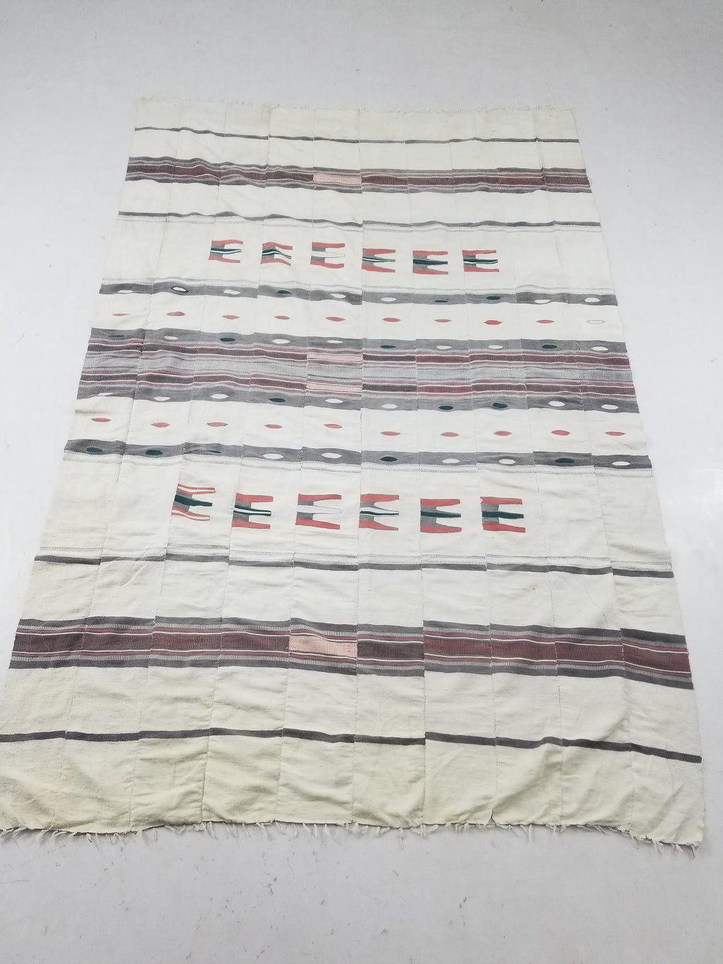 Vintage African Handwoven Mali Fulani Blanket Throw 218x142cm