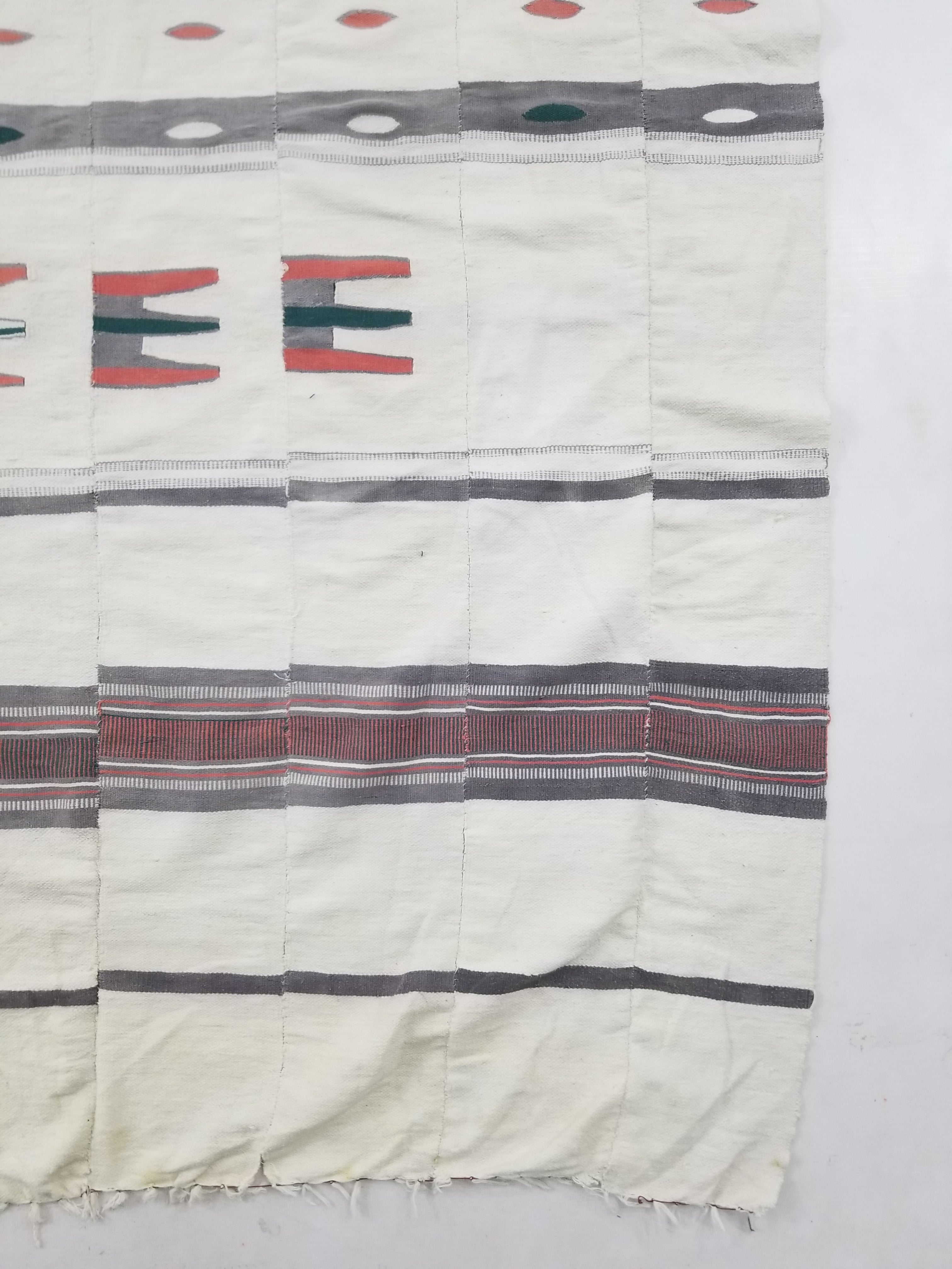 Vintage African Handwoven Mali Fulani Blanket Throw 218x142cm