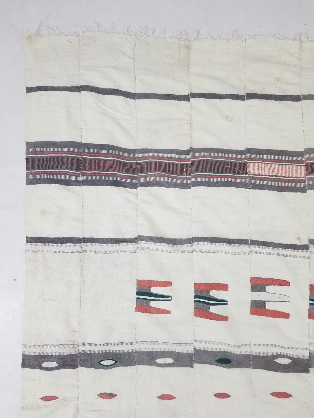 Vintage African Handwoven Mali Fulani Blanket Throw 218x142cm