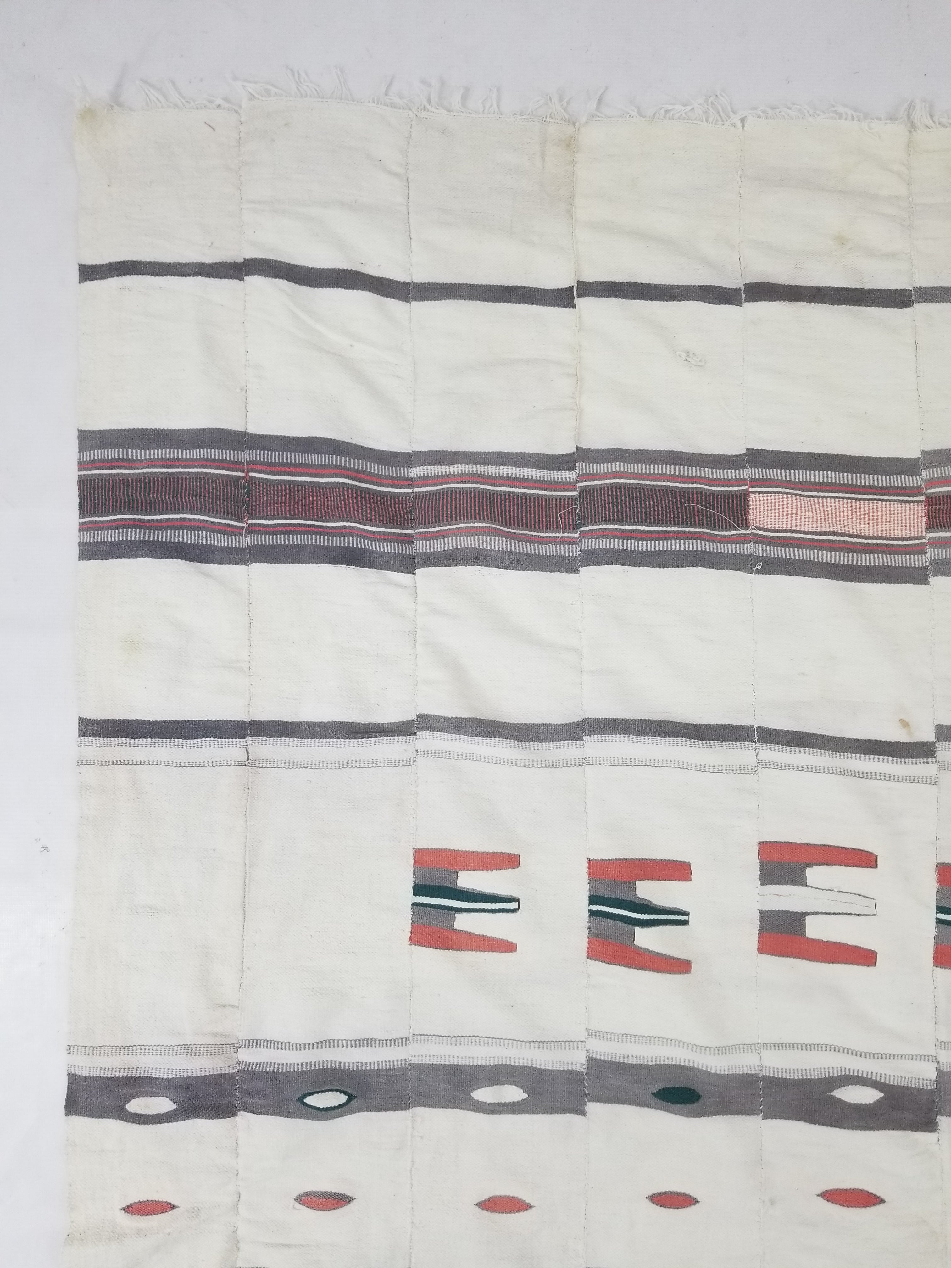 Vintage African Handwoven Mali Fulani Blanket Throw 218x142cm