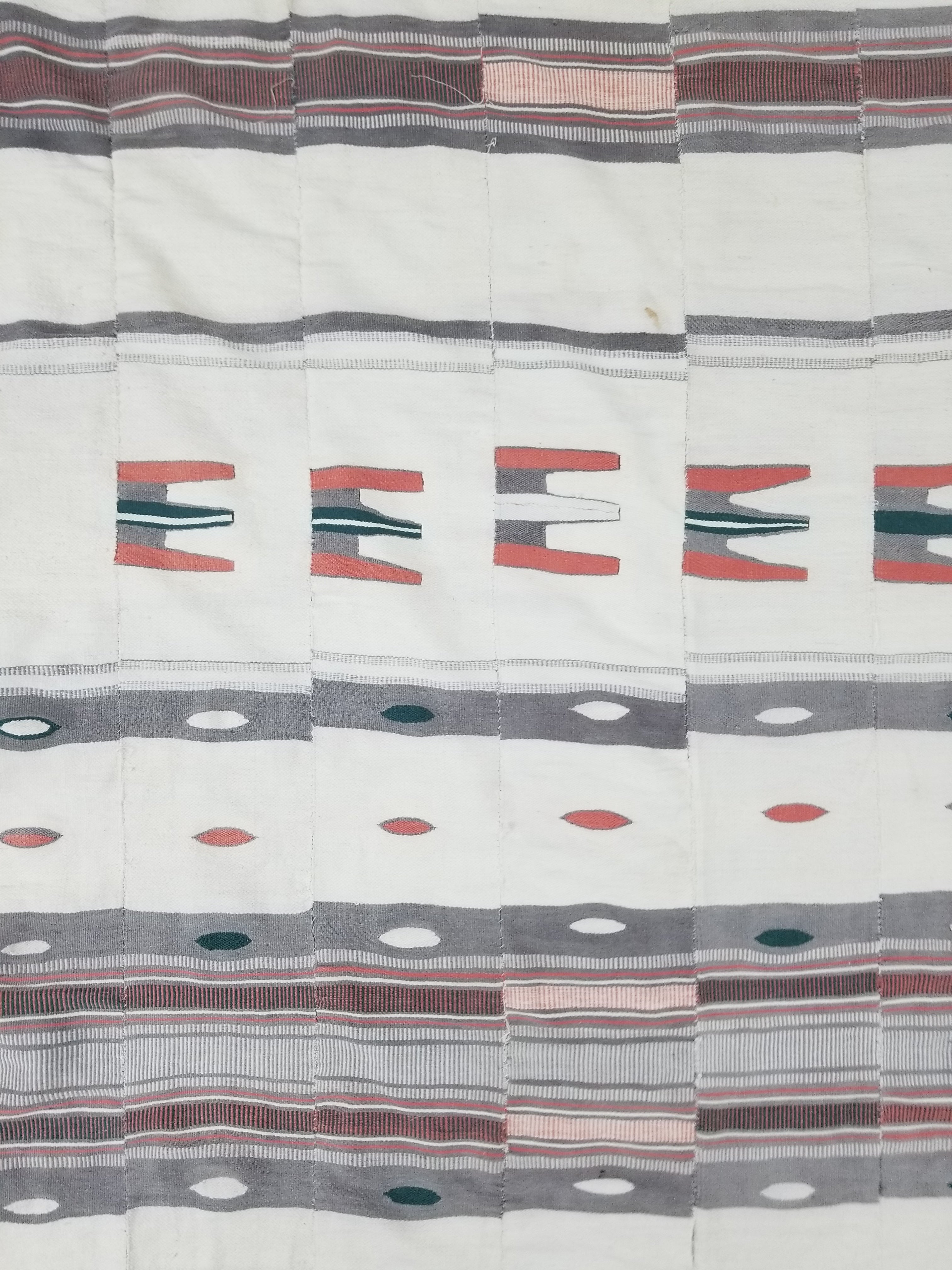 Vintage African Handwoven Mali Fulani Blanket Throw 218x142cm