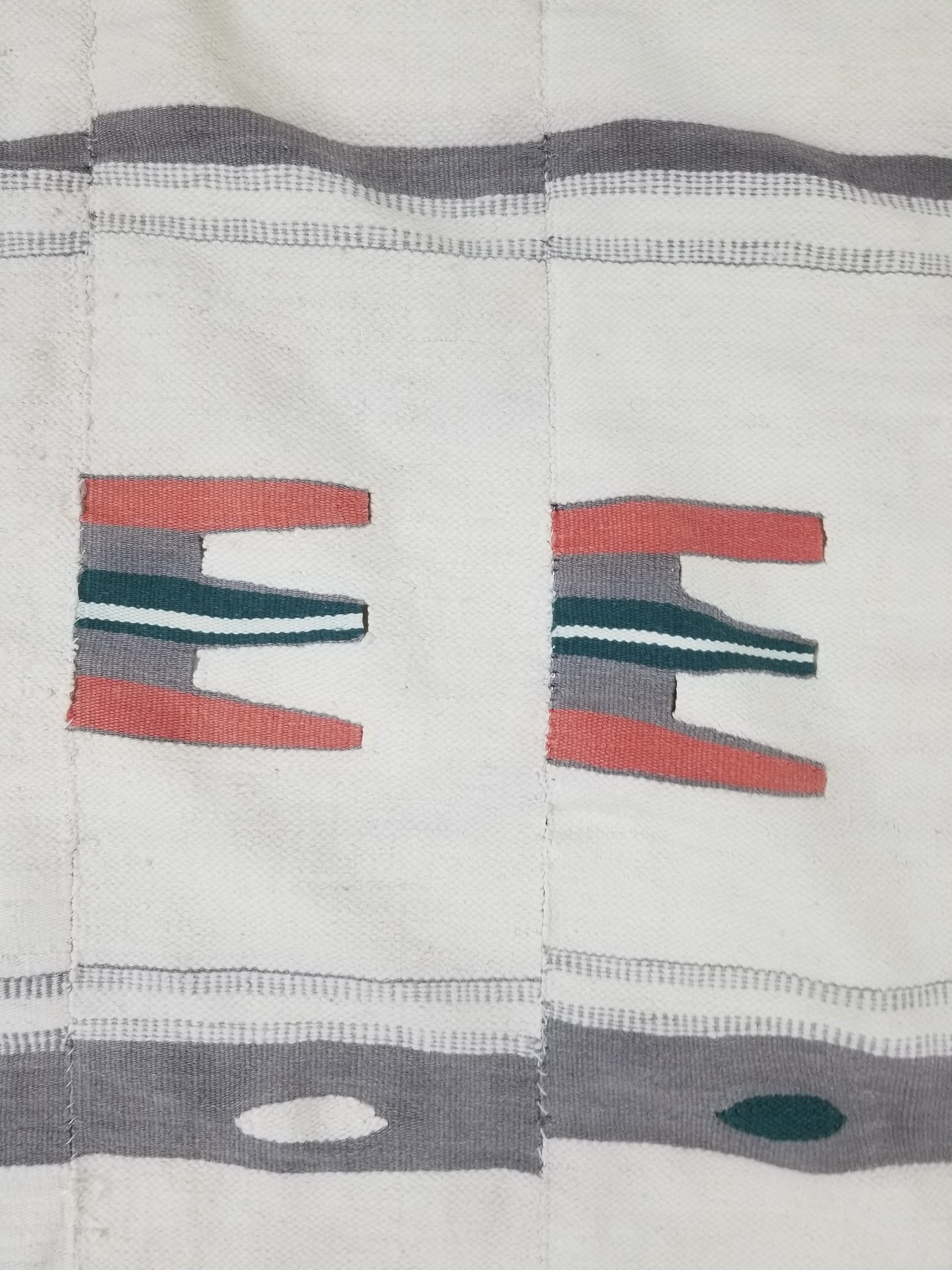 Vintage African Handwoven Mali Fulani Blanket Throw 218x142cm