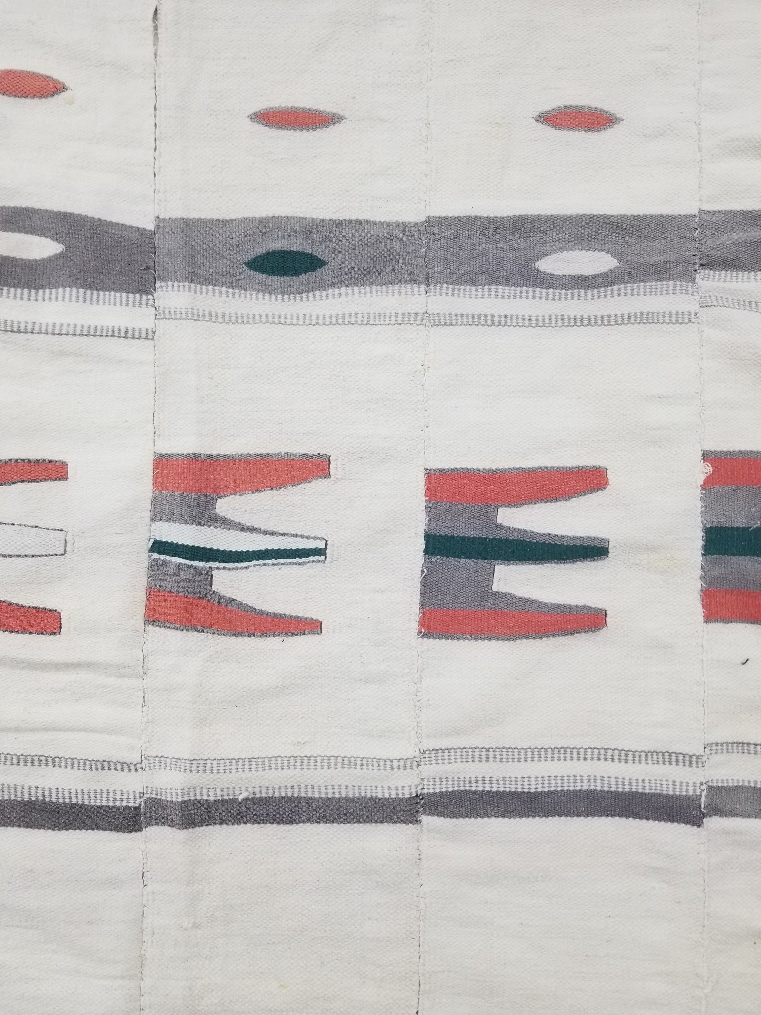 Vintage African Handwoven Mali Fulani Blanket Throw 218x142cm