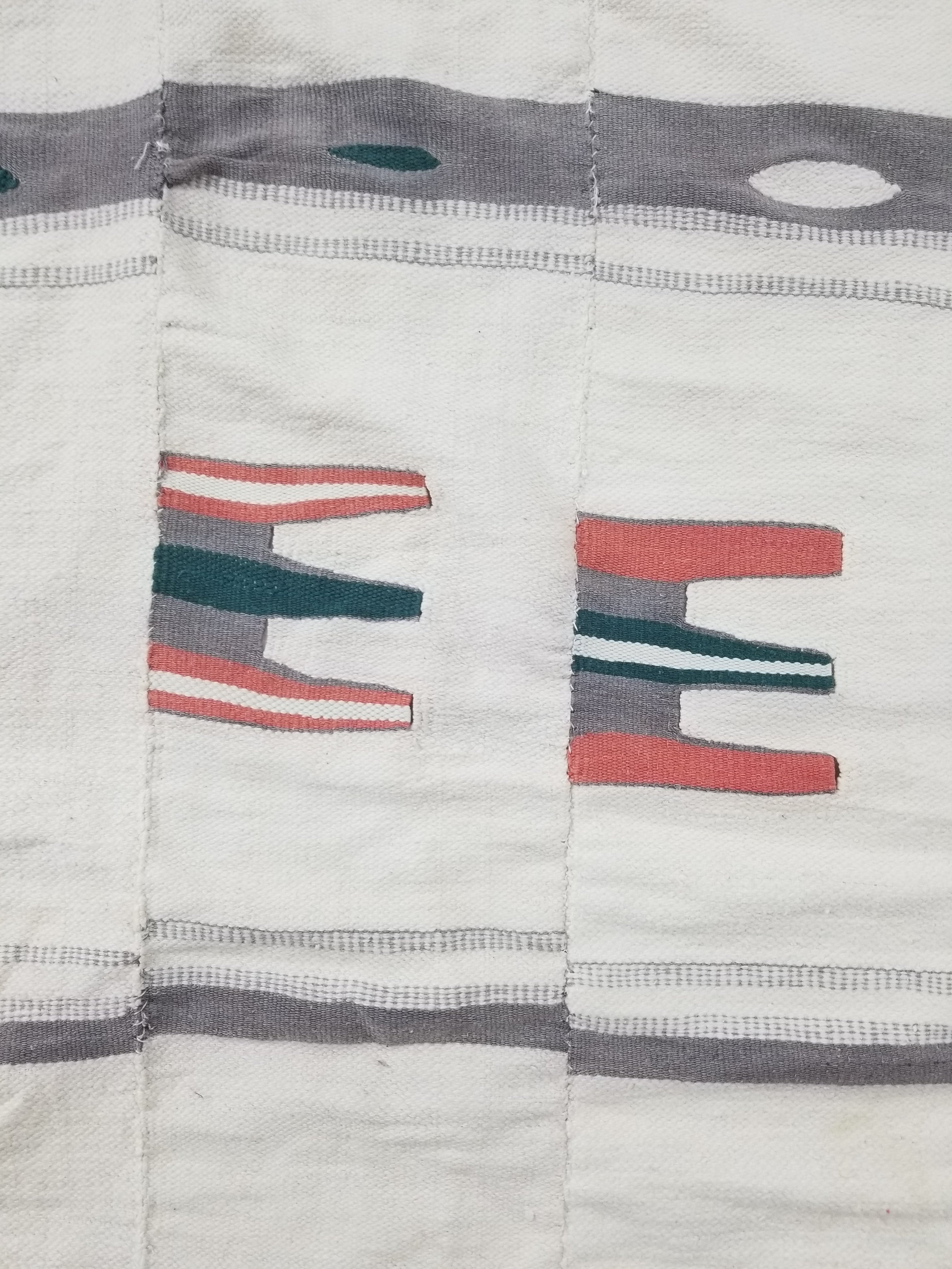 Vintage African Handwoven Mali Fulani Blanket Throw 218x142cm