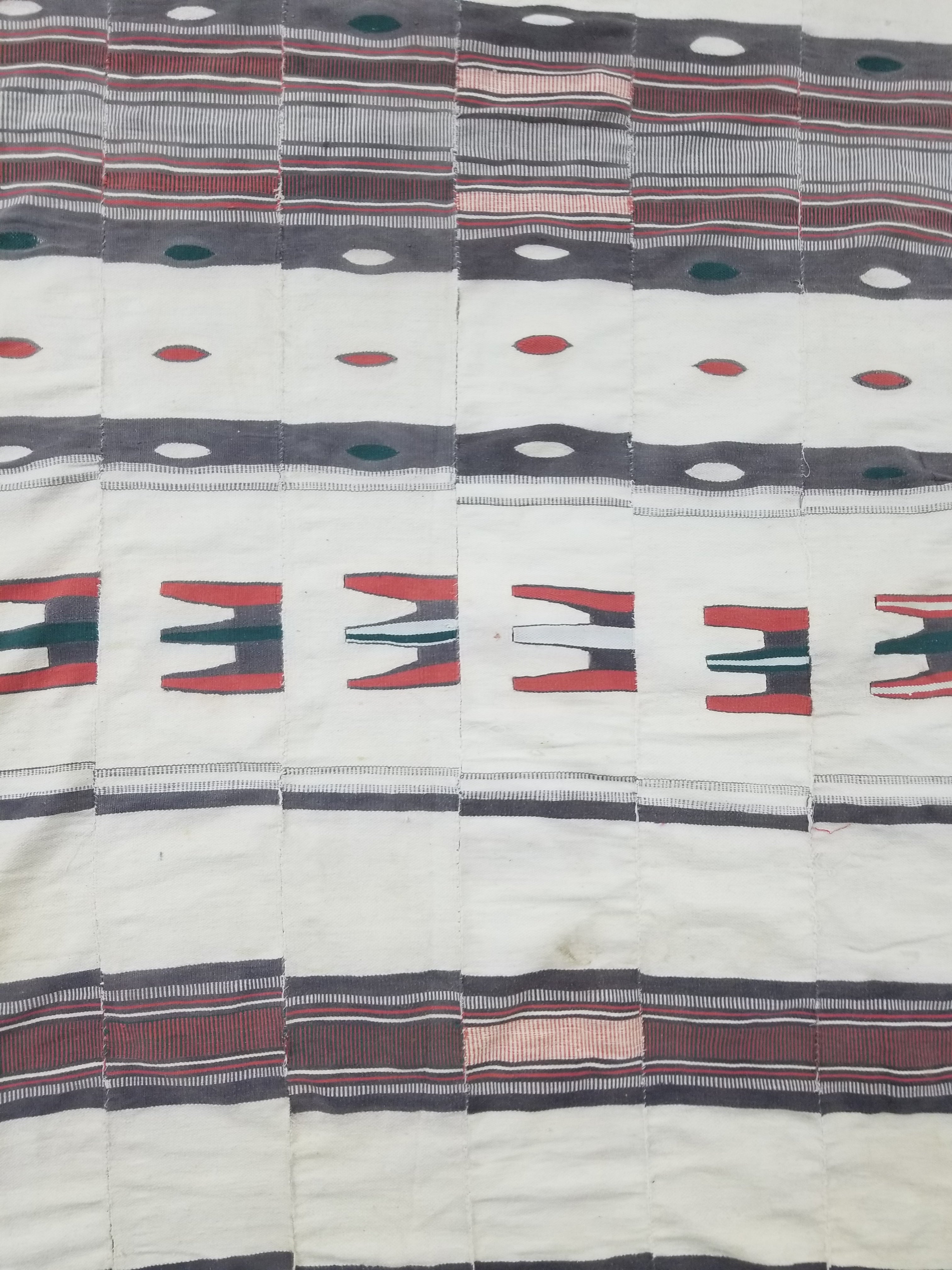 Vintage African Handwoven Mali Fulani Blanket Throw 218x142cm