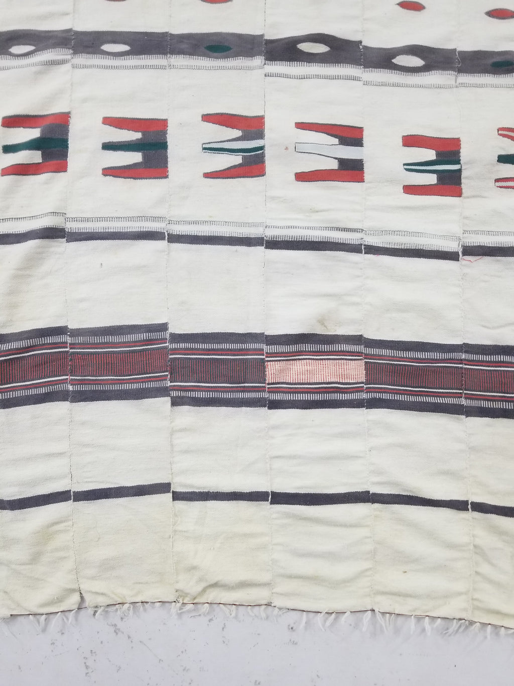 Vintage African Handwoven Mali Fulani Blanket Throw 218x142cm