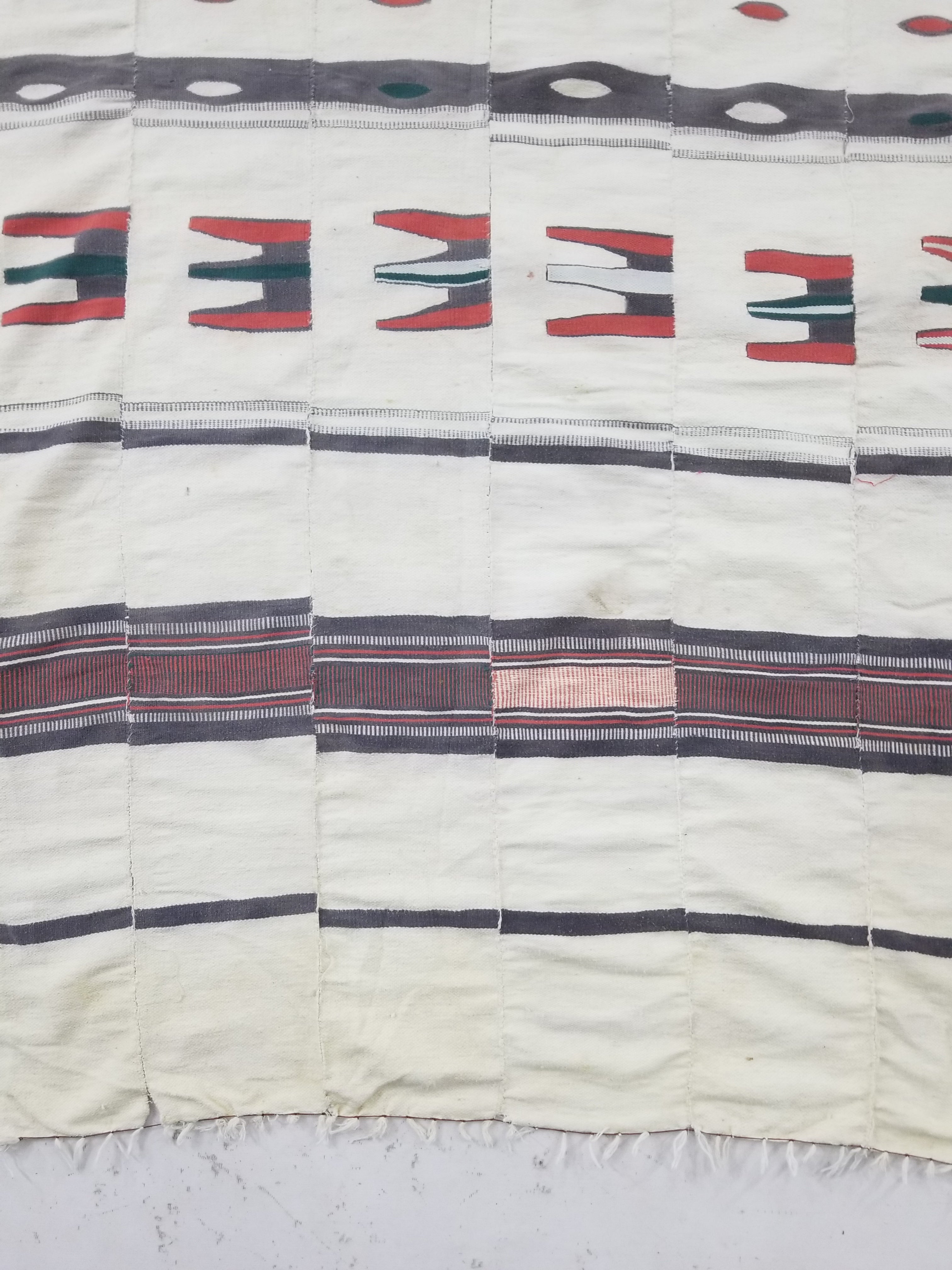Vintage African Handwoven Mali Fulani Blanket Throw 218x142cm