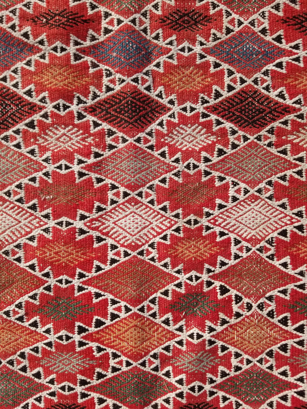 Vintage Traditional Handmade Moroccan Berber-style Wool Kilim Rug 285x183cms