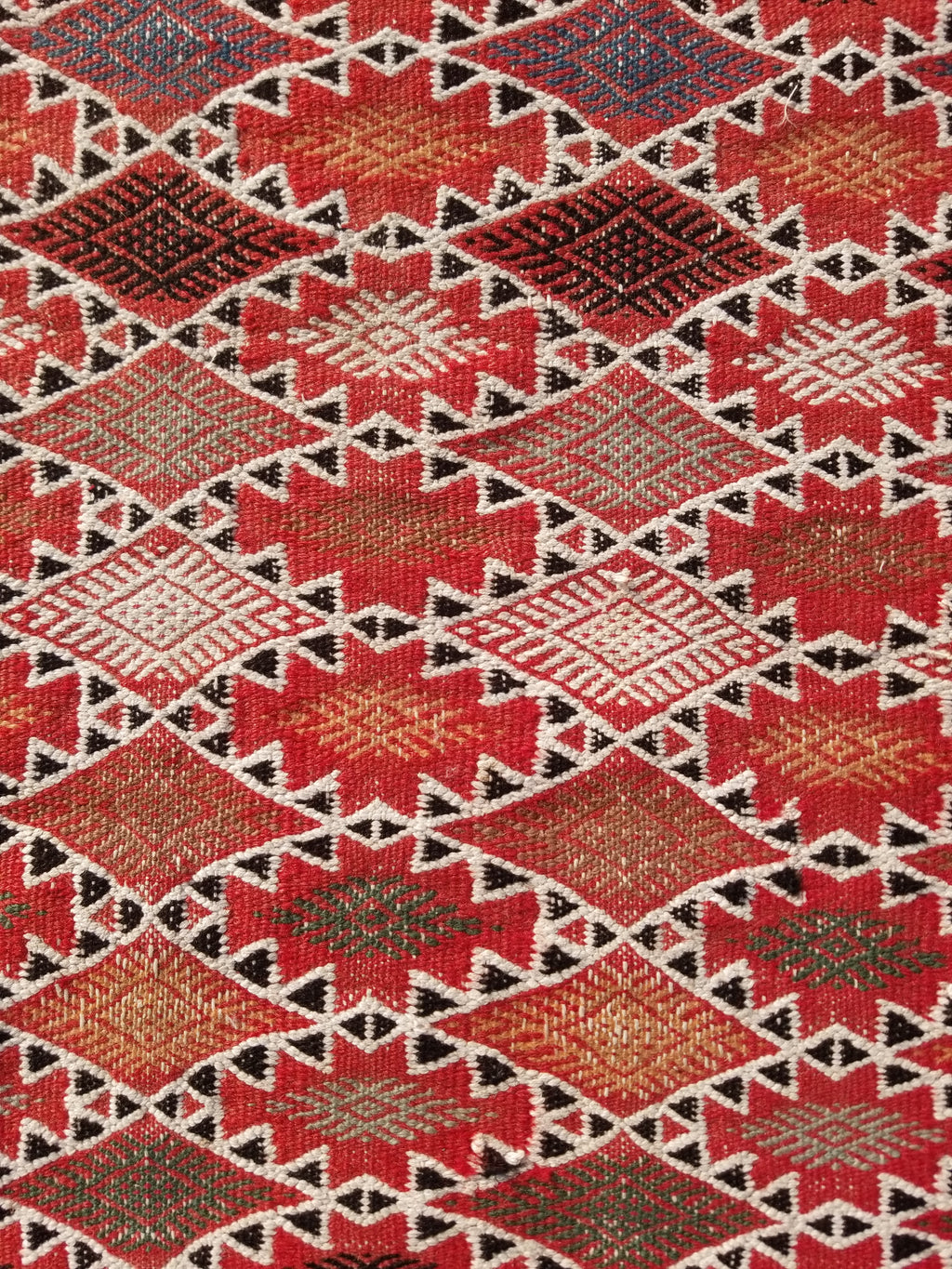 Vintage Traditional Handmade Moroccan Berber-style Wool Kilim Rug 285x183cms