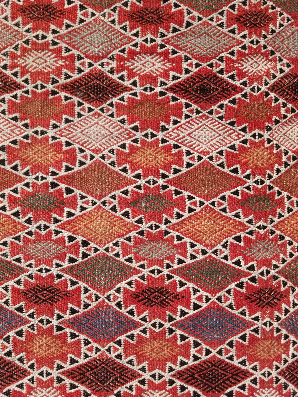 Vintage Traditional Handmade Moroccan Berber-style Wool Kilim Rug 285x183cms