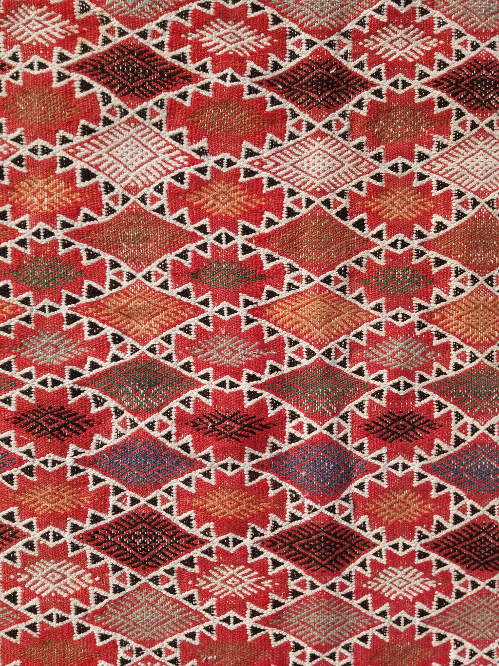 Vintage Traditional Handmade Moroccan Berber-style Wool Kilim Rug 285x183cms