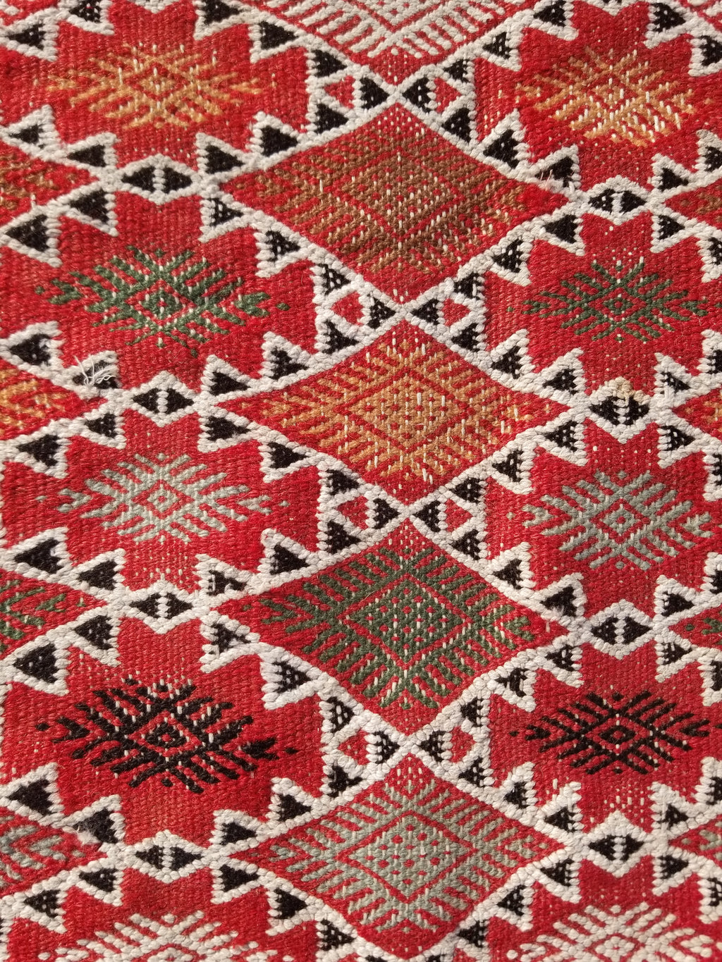 Vintage Traditional Handmade Moroccan Berber-style Wool Kilim Rug 285x183cms