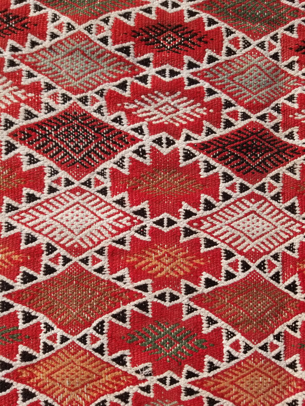 Vintage Traditional Handmade Moroccan Berber-style Wool Kilim Rug 285x183cms