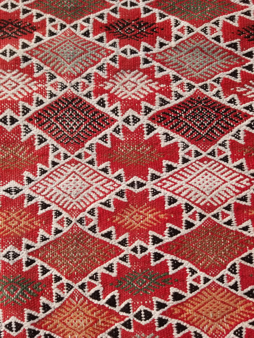 Vintage Traditional Handmade Moroccan Berber-style Wool Kilim Rug 285x183cms