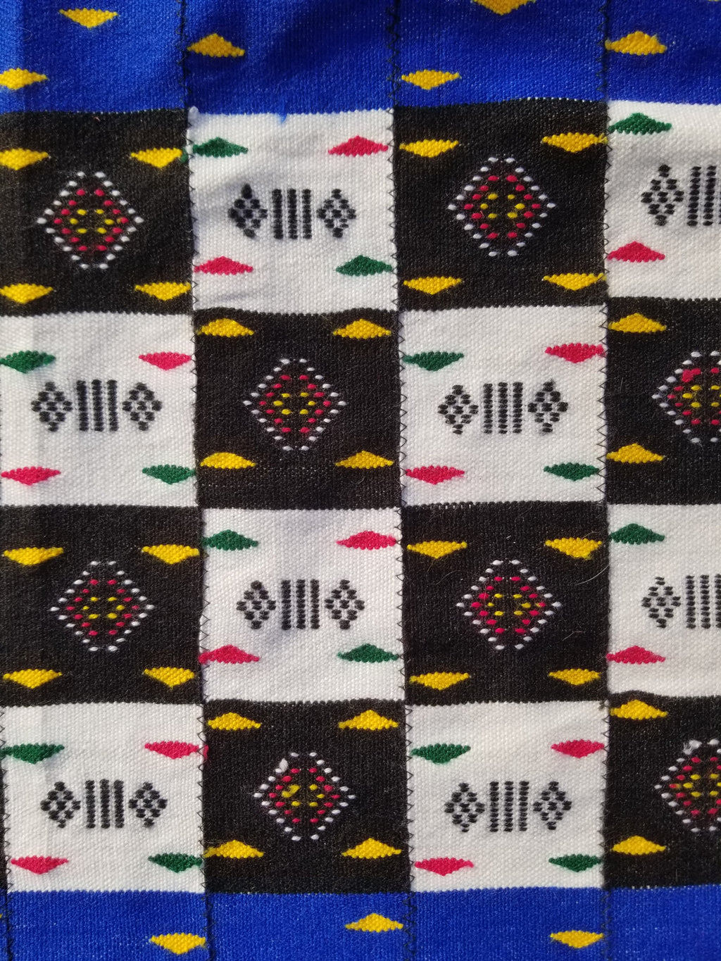 Vintage Traditional Handmade African Kenta-Style Wool Kilim Rug 280x185cms