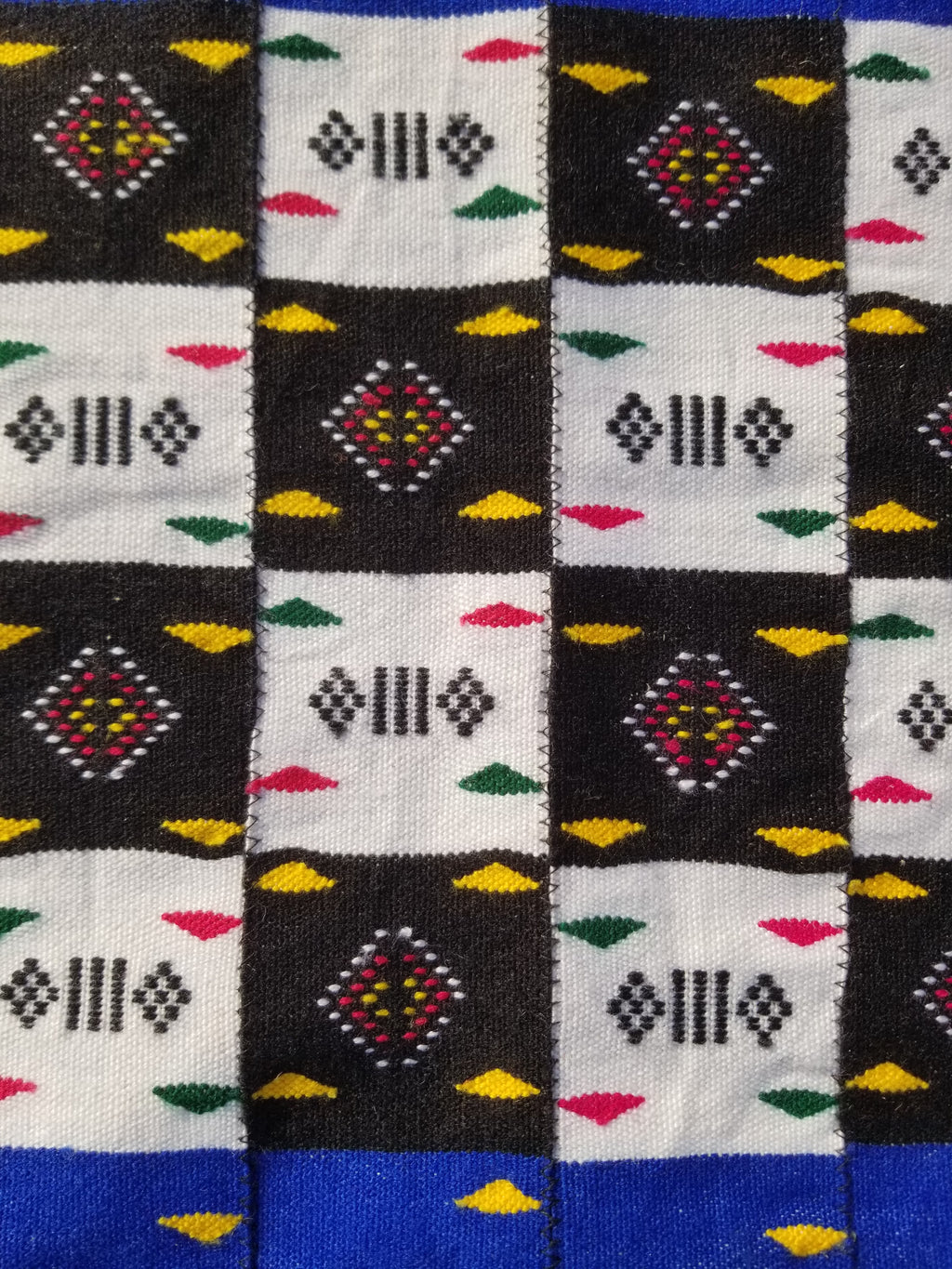 Vintage Traditional Handmade African Kenta-Style Wool Kilim Rug 280x185cms