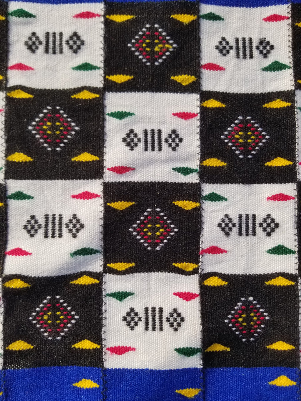 Vintage Traditional Handmade African Kenta-Style Wool Kilim Rug 280x185cms