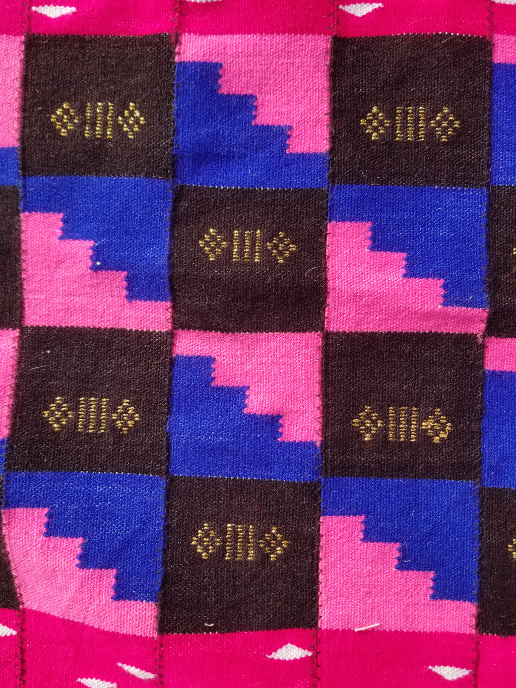 Vintage Traditional Handmade African Kenta-Style Wool Kilim Rug 280x185cms