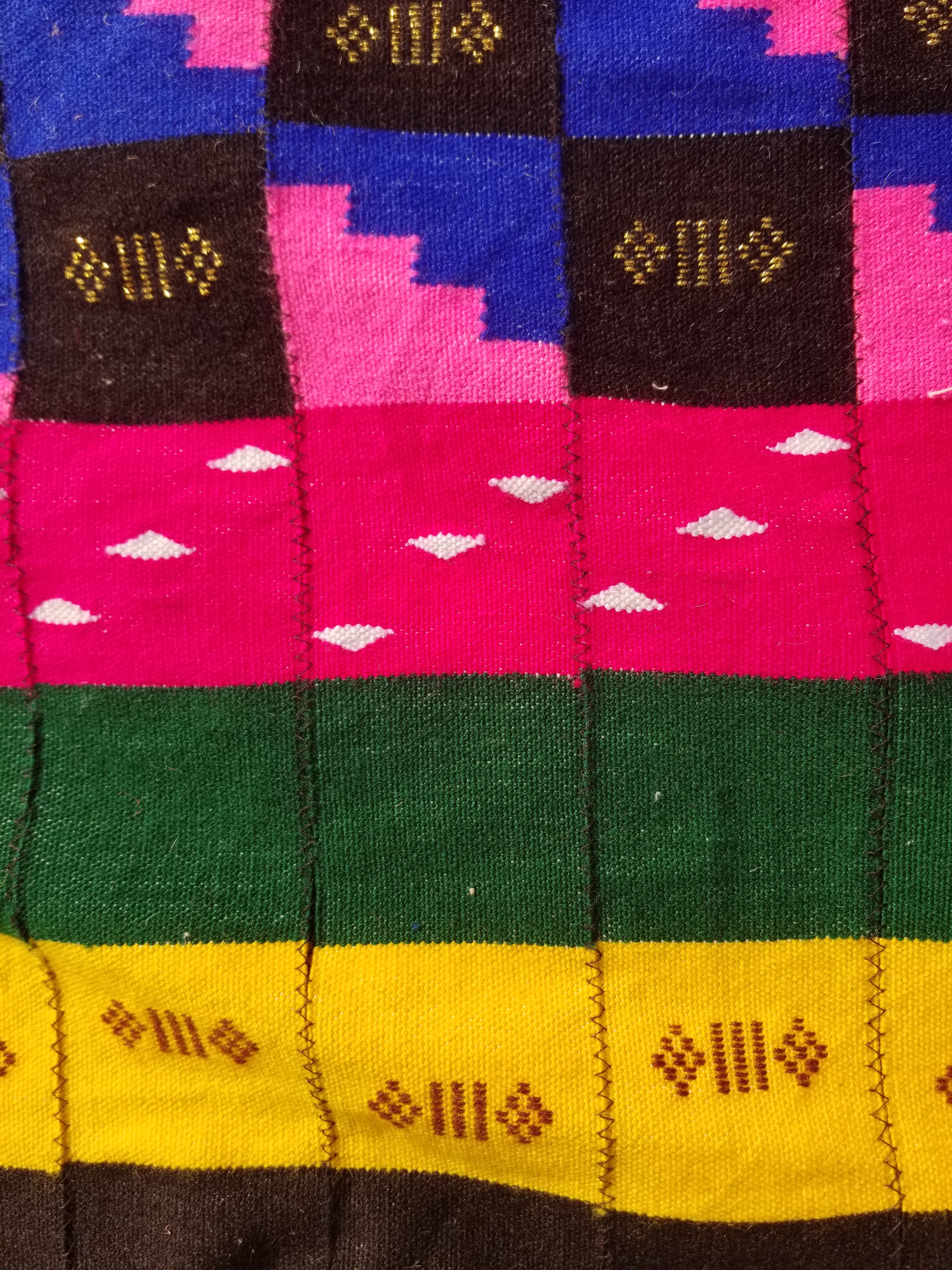 Vintage Traditional Handmade African Kenta-Style Wool Kilim Rug 280x185cms