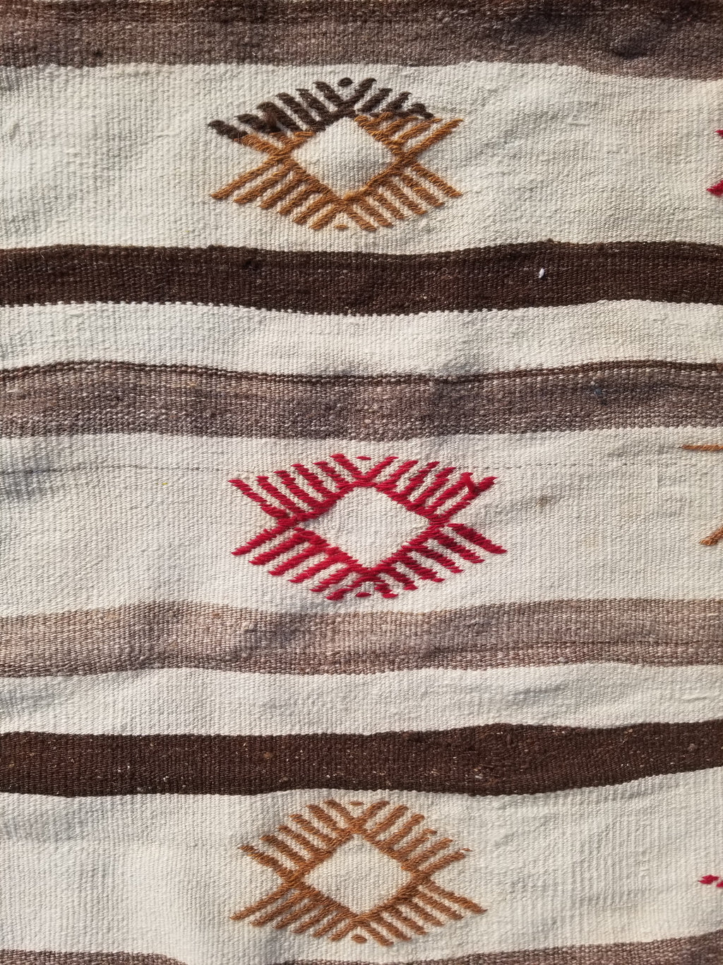 Vintage Traditional Handmade Mexican Zapotec Wool Kilim Rug 187x101cms