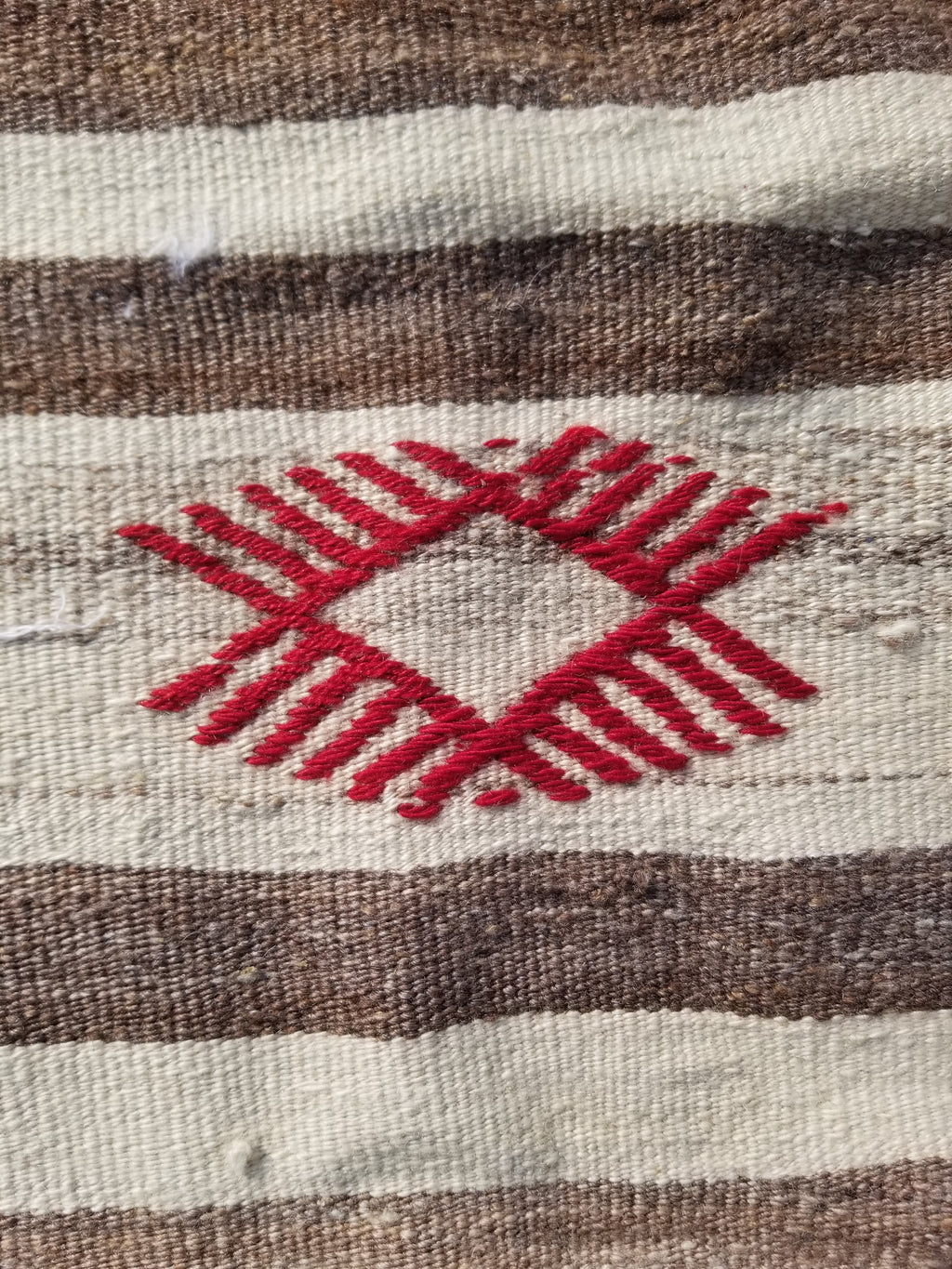 Vintage Traditional Handmade Mexican Zapotec Wool Kilim Rug 187x101cms