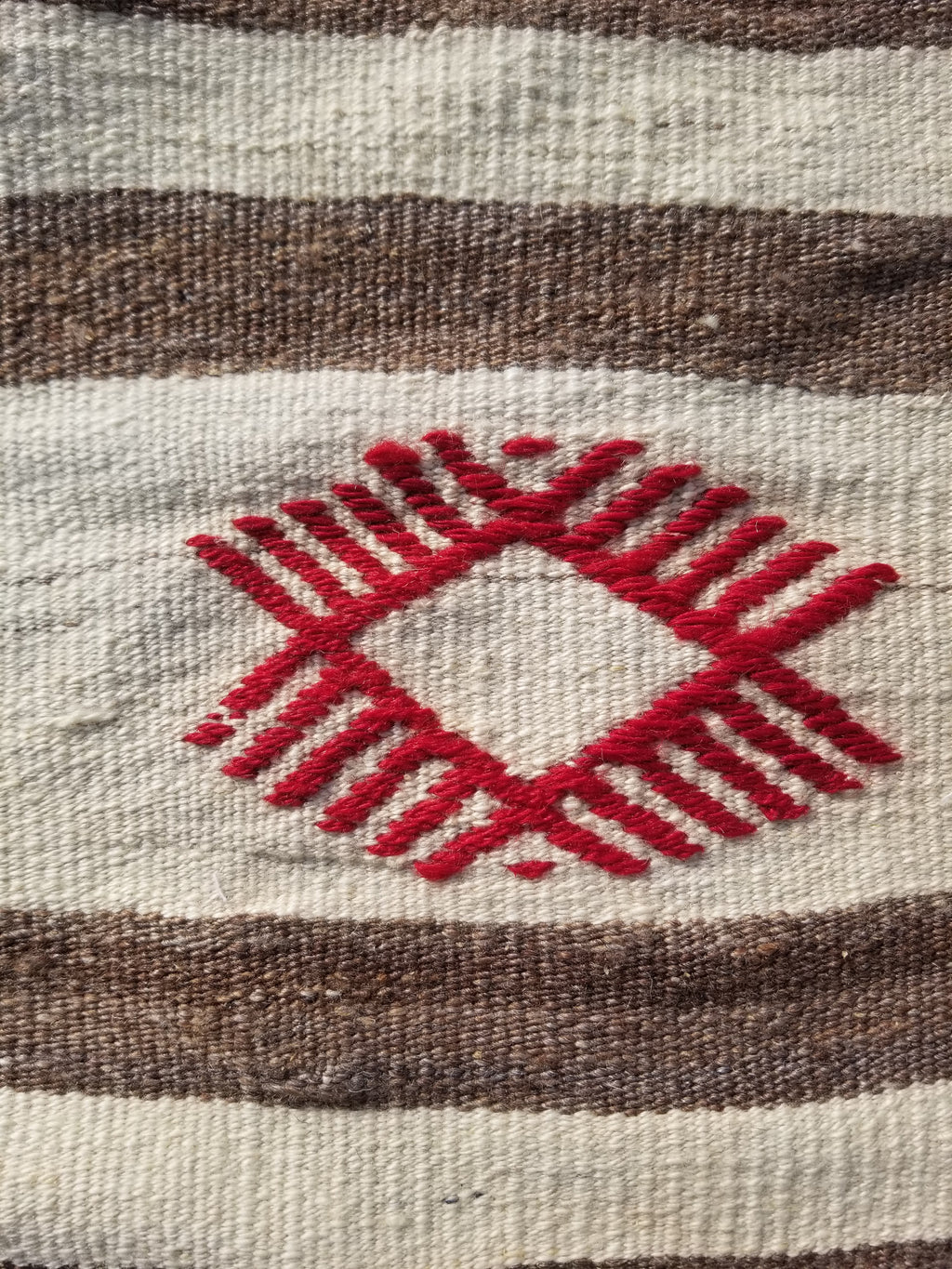 Vintage Traditional Handmade Mexican Zapotec Wool Kilim Rug 187x101cms
