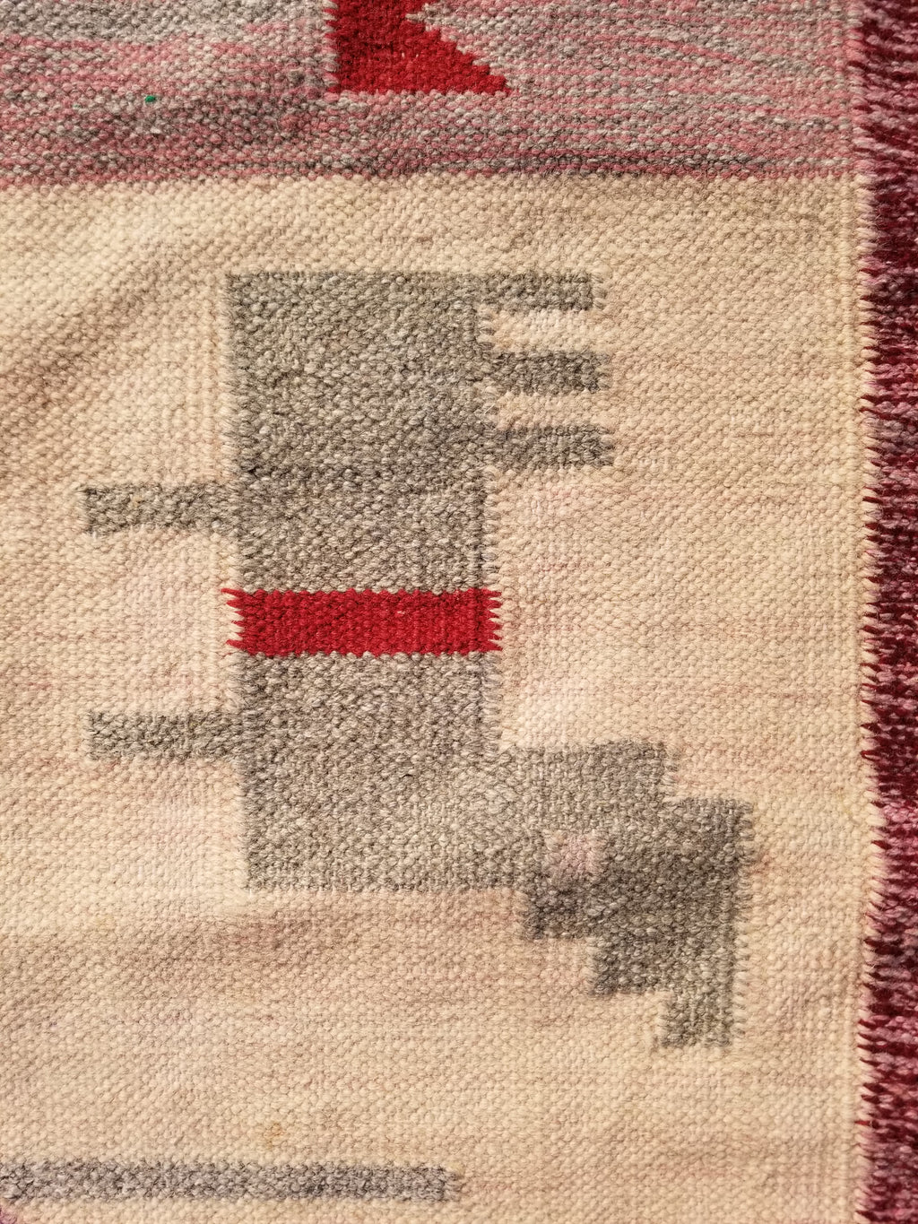 Vintage Traditional Handmade Southwestern Flatweave Wool Kilim Rug 121x72cms