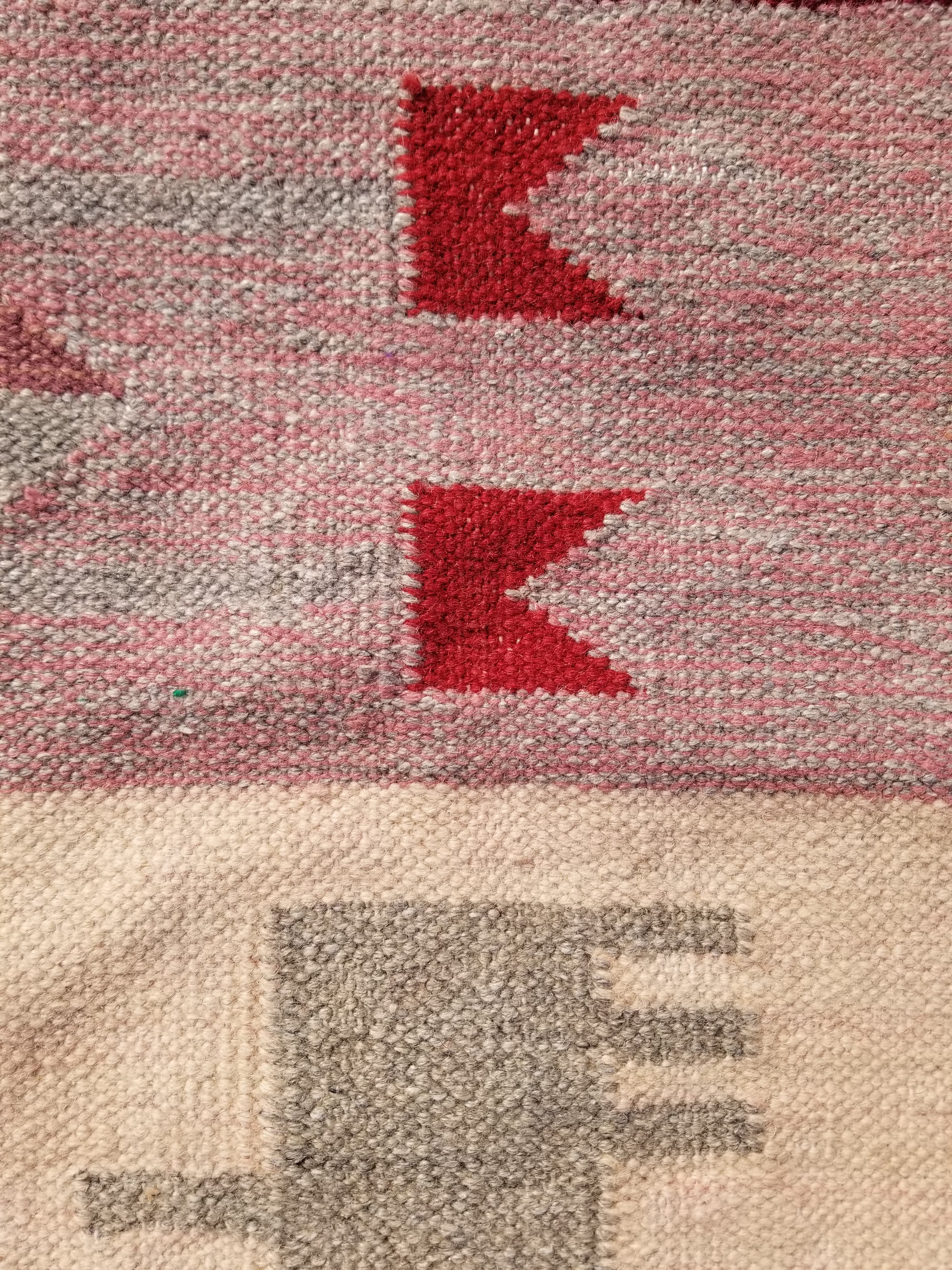 Vintage Traditional Handmade Southwestern Flatweave Wool Kilim Rug 121x72cms
