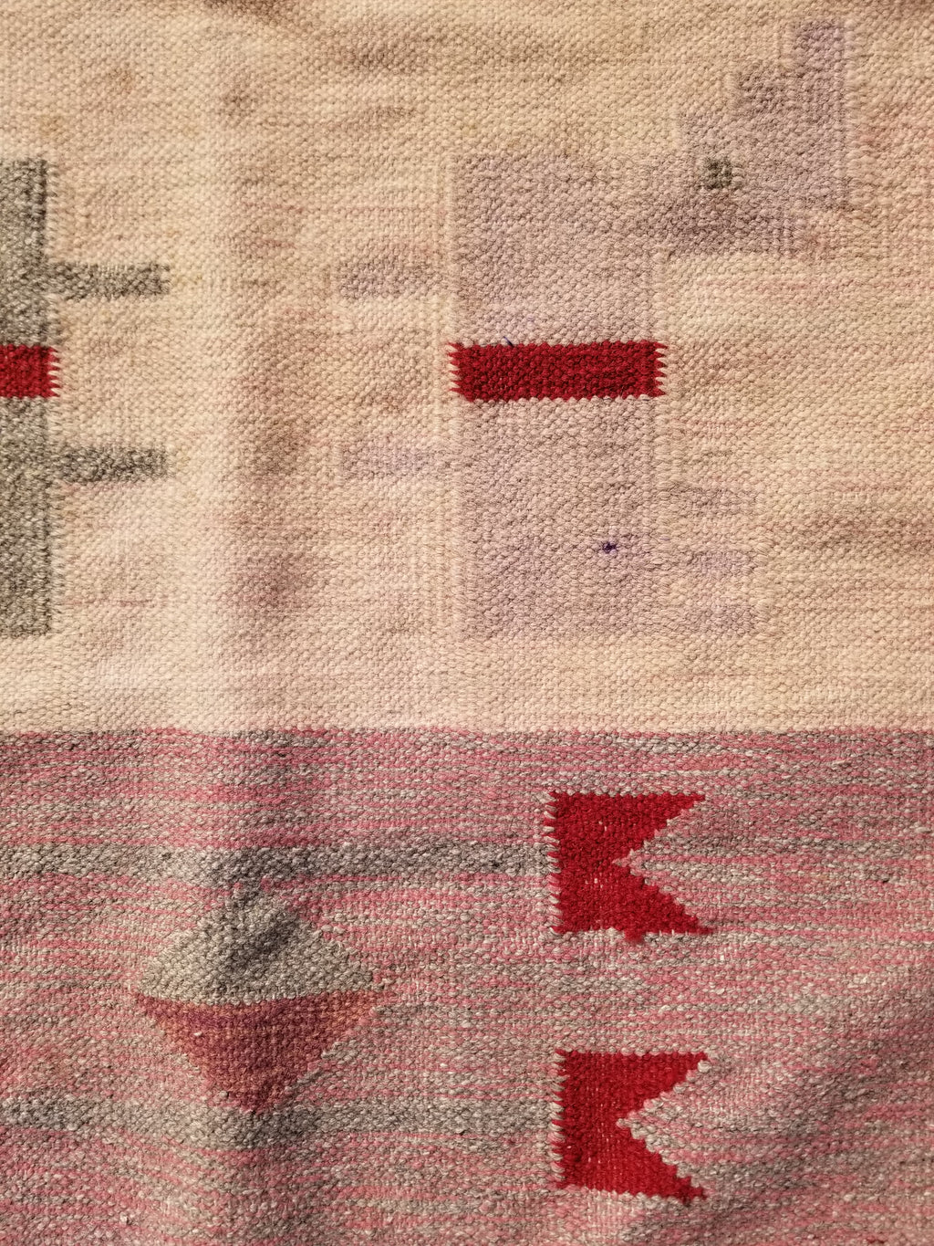 Vintage Traditional Handmade Southwestern Flatweave Wool Kilim Rug 121x72cms