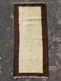 Vintage Traditional Handmade Scandinavian Minimalist Flatweave Wool Kilim Rug